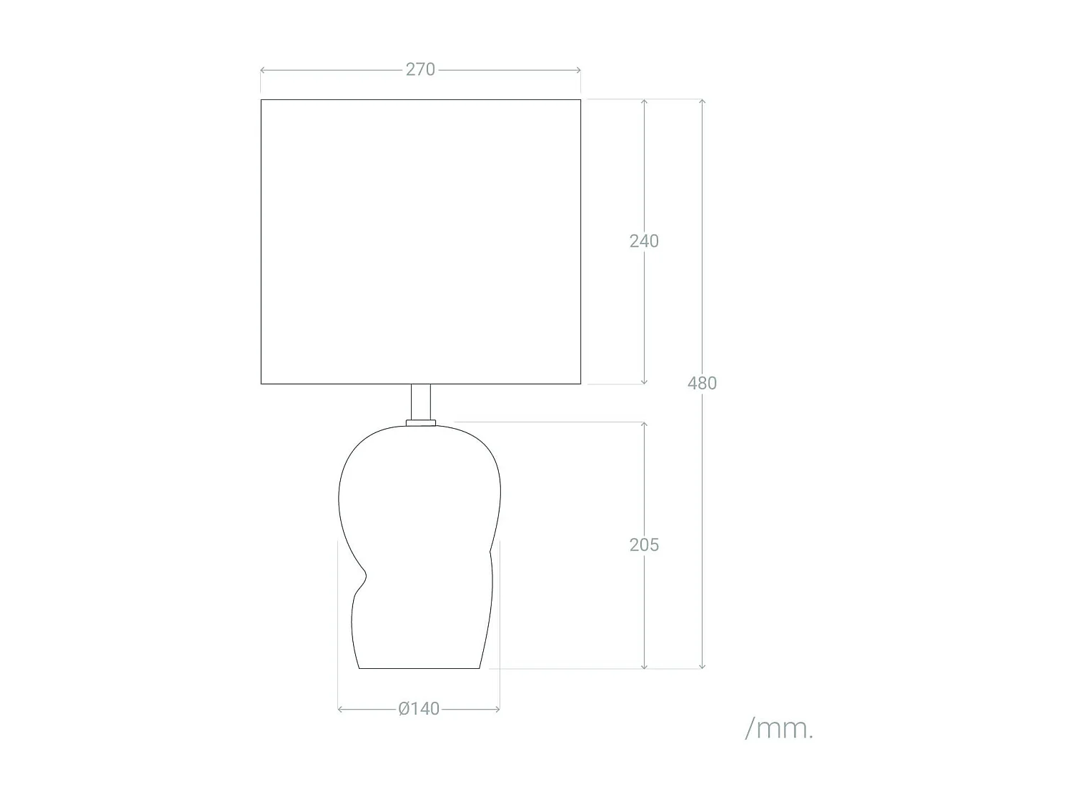 Lámpara de Mesa Cerámica Barta Blanco