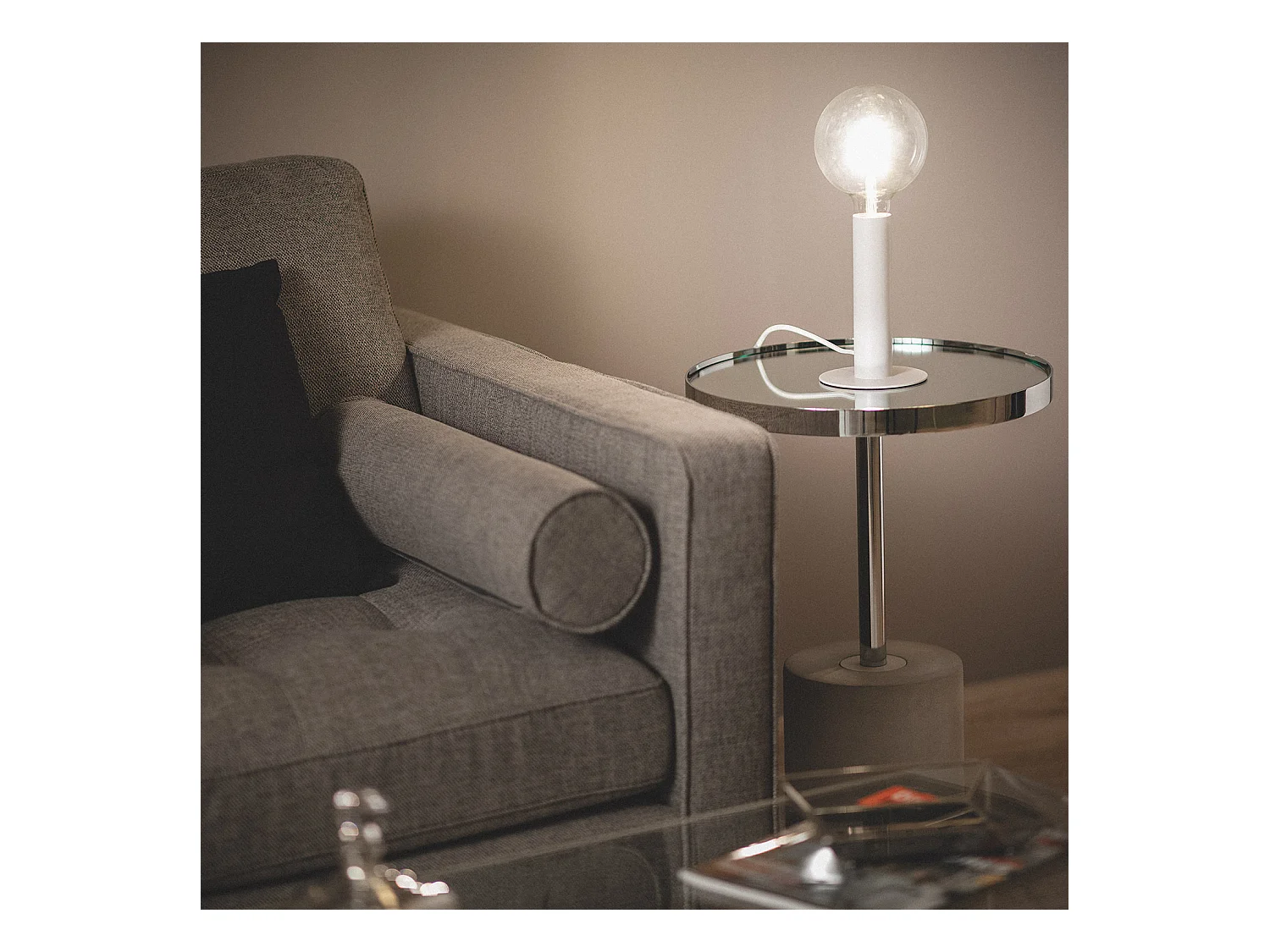 Lampe à Poser Métal Rovia Blanc