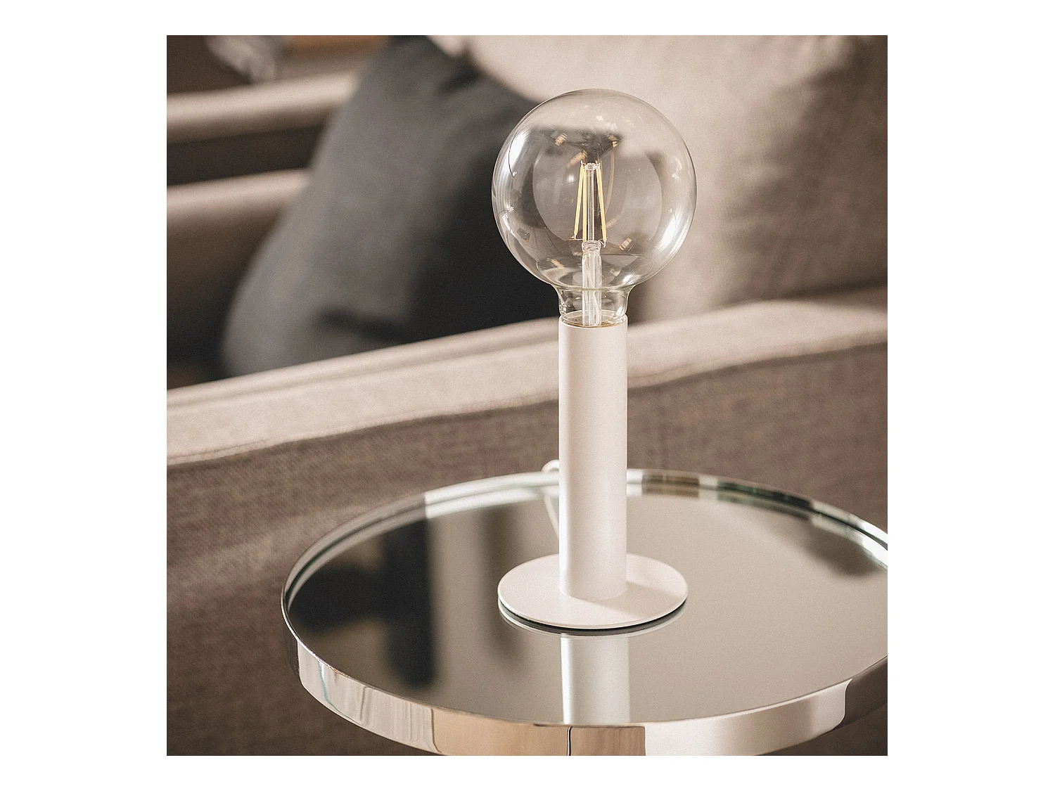 Lampe à Poser Métal Rovia Blanc