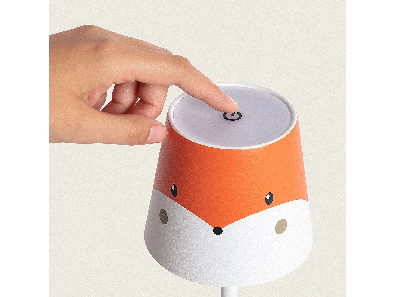Lámpara de Mesa LED Portátil de Metal con Batería USB Recargable Anisa Kids Naranja
