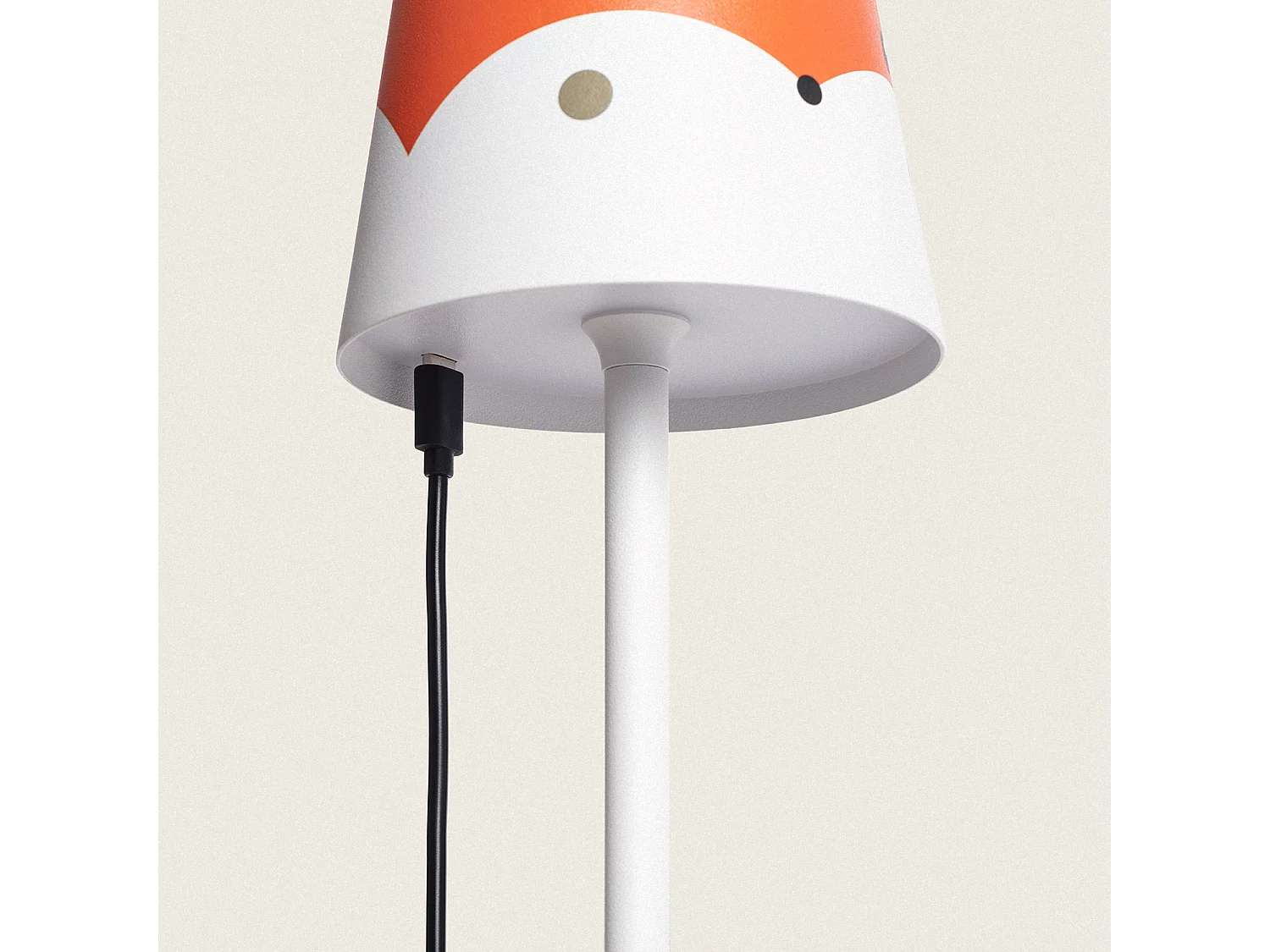 Lámpara de Mesa LED Portátil de Metal con Batería USB Recargable Anisa Kids Naranja