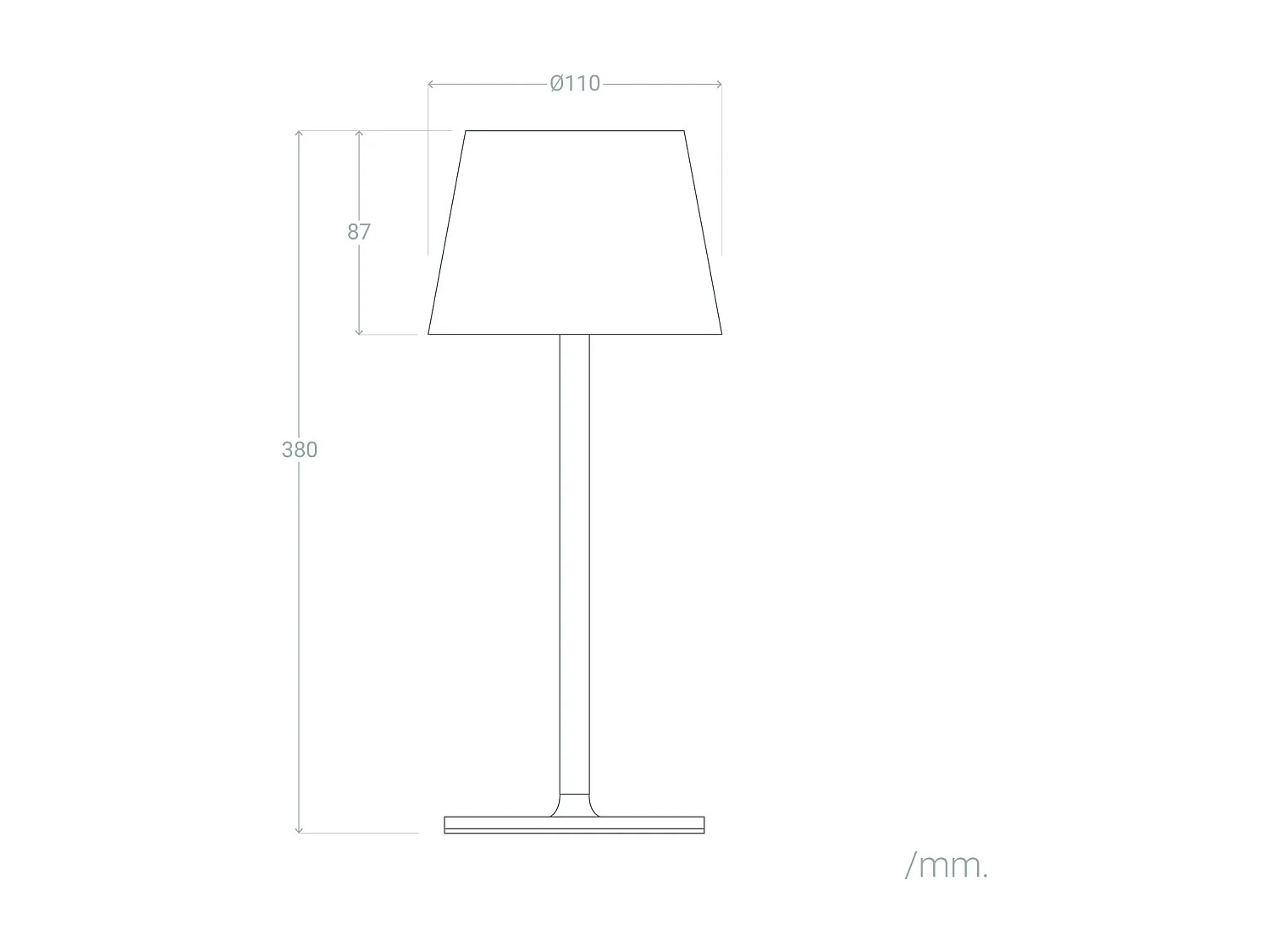 Lámpara de Mesa LED Portátil de Metal con Batería USB Recargable Anisa Kids Naranja