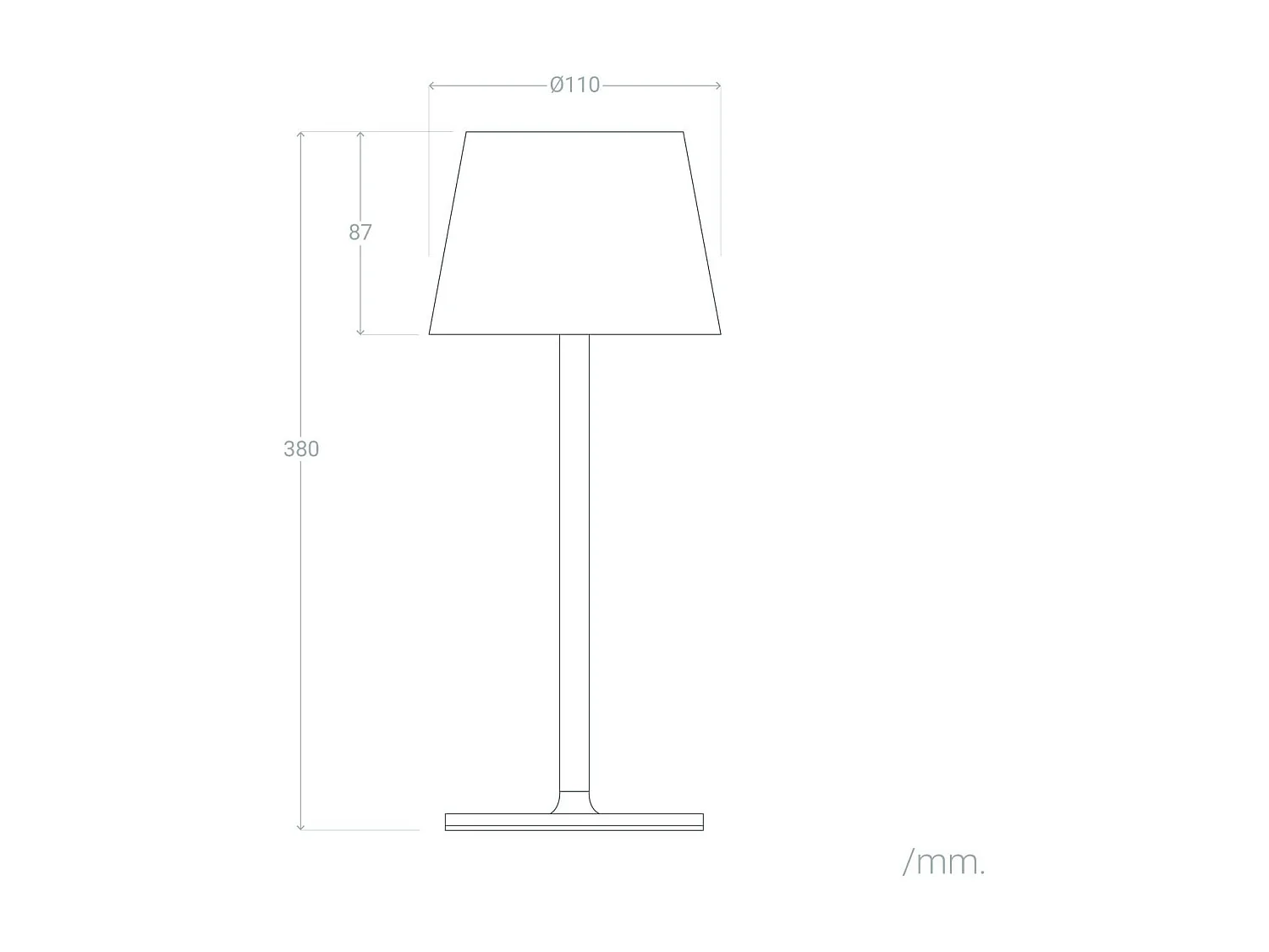 Lámpara de Mesa LED 3W Portátil de Metal con Batería USB Recargable Anisa Naranja