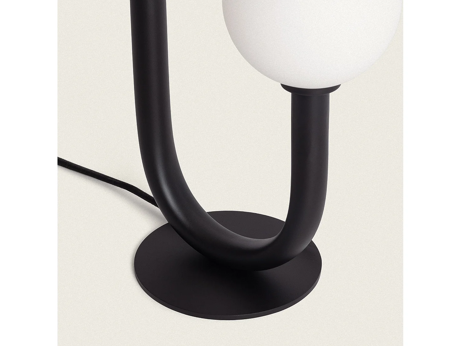 Lampe à Poser Métal et Verre Zeina Noir
