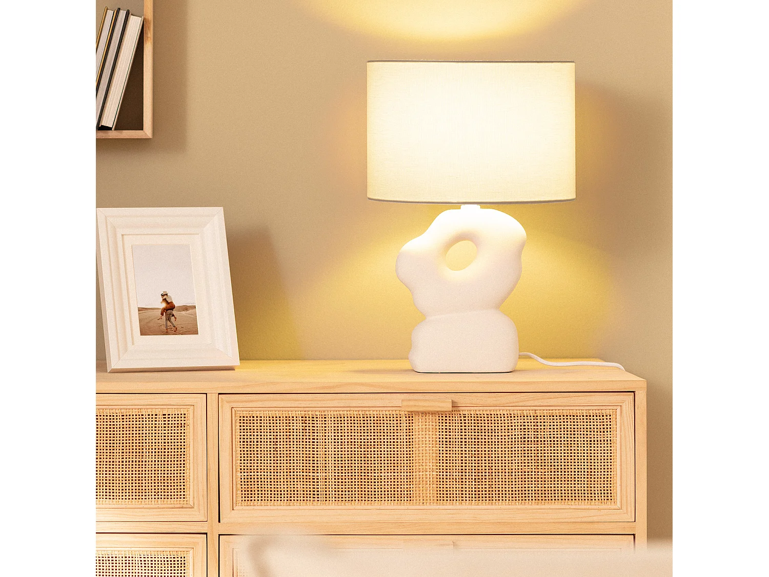 Lampe à Poser Céramique Illinois Blanc