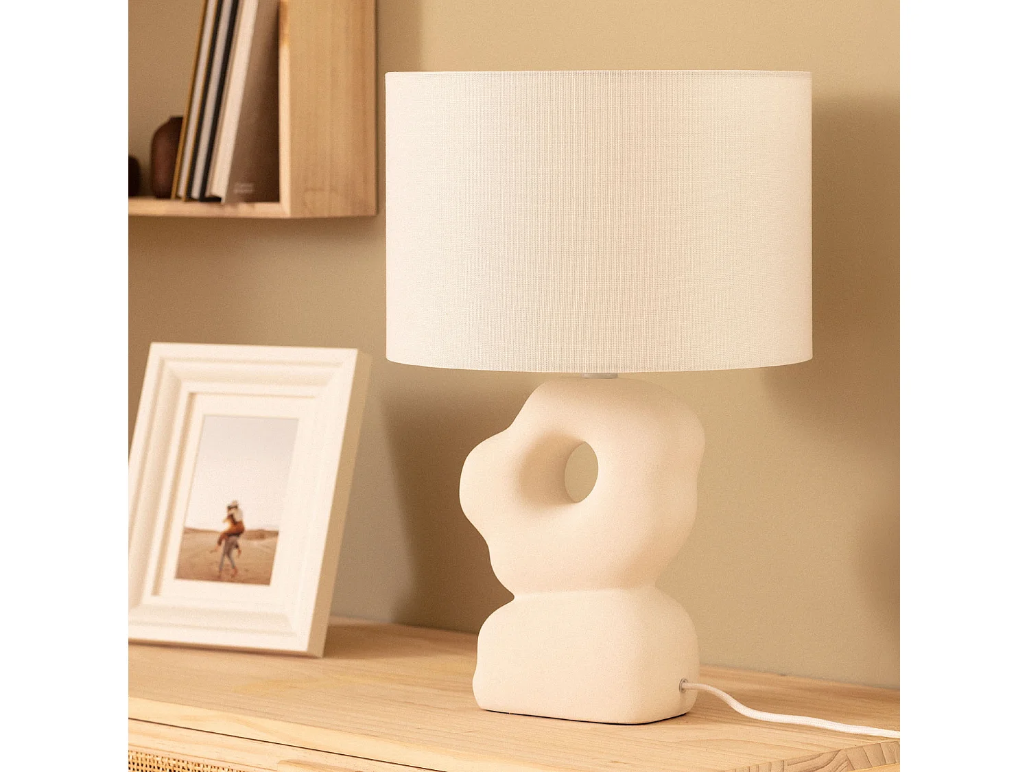 Lampada da Tavolo Ceramica Illinois Bianco