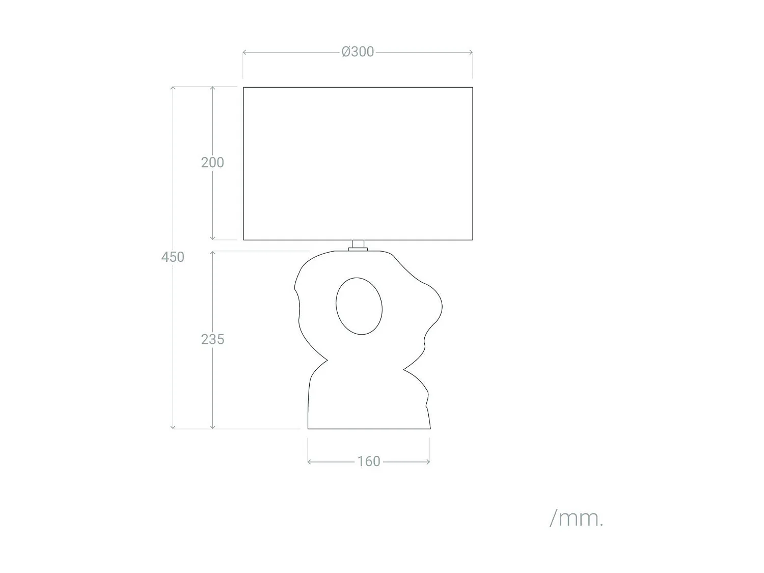Lámpara de Mesa Cerámica Illinois Blanco