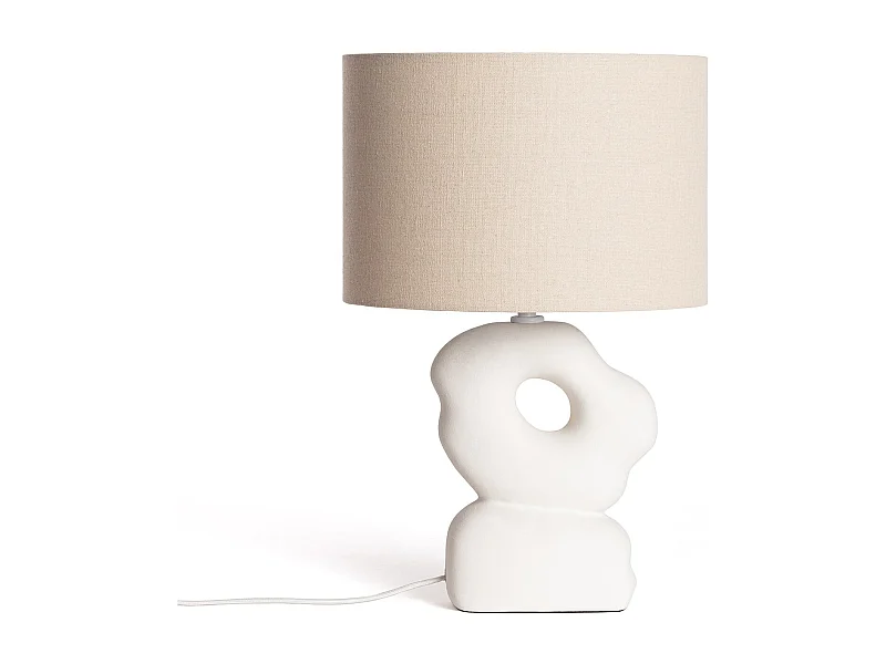 Lámpara de Mesa Cerámica Illinois Blanco