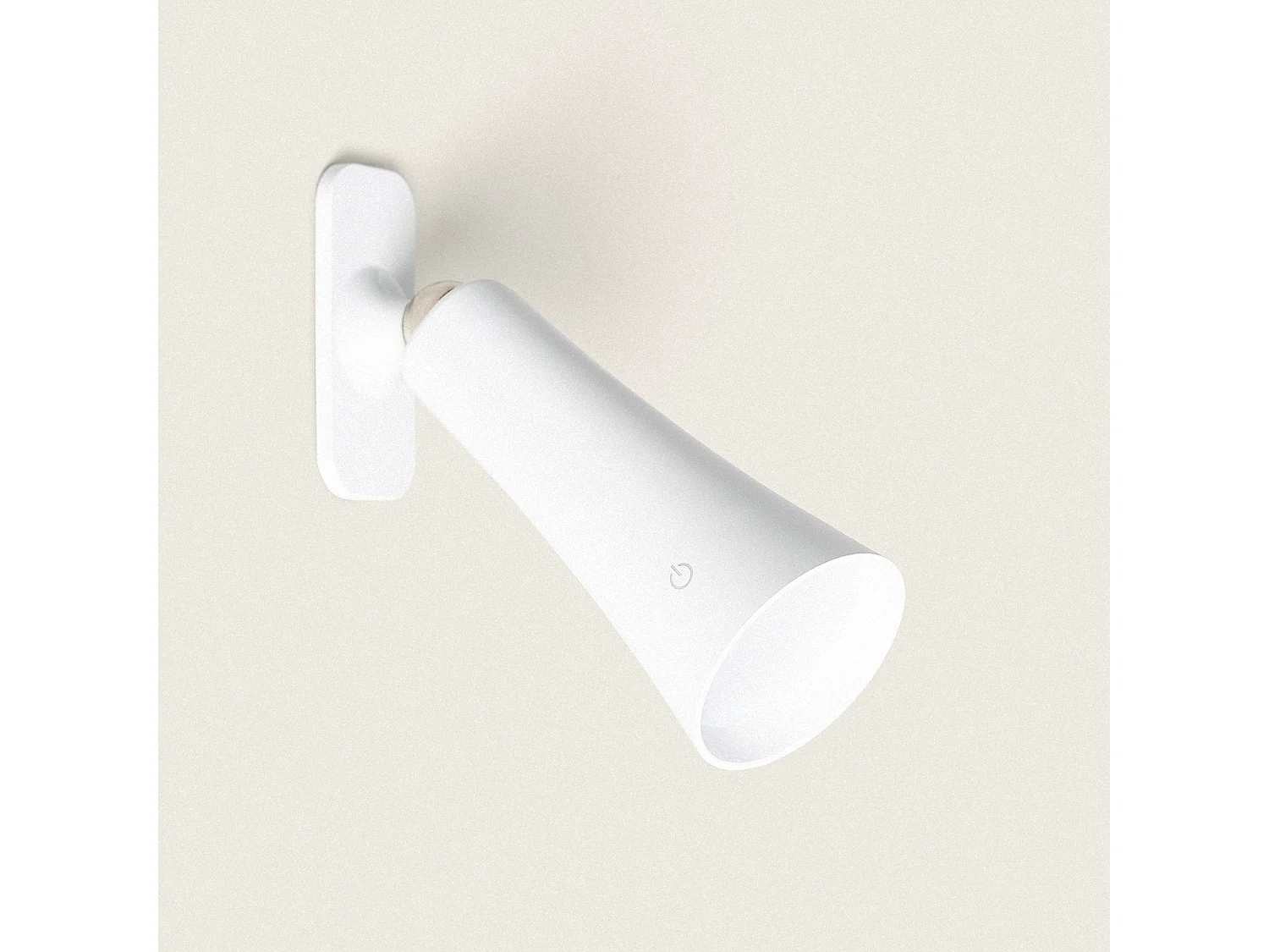 Lámpara de Mesa LED Portátil Metal con Batería USB Recargable Bysta Blanco