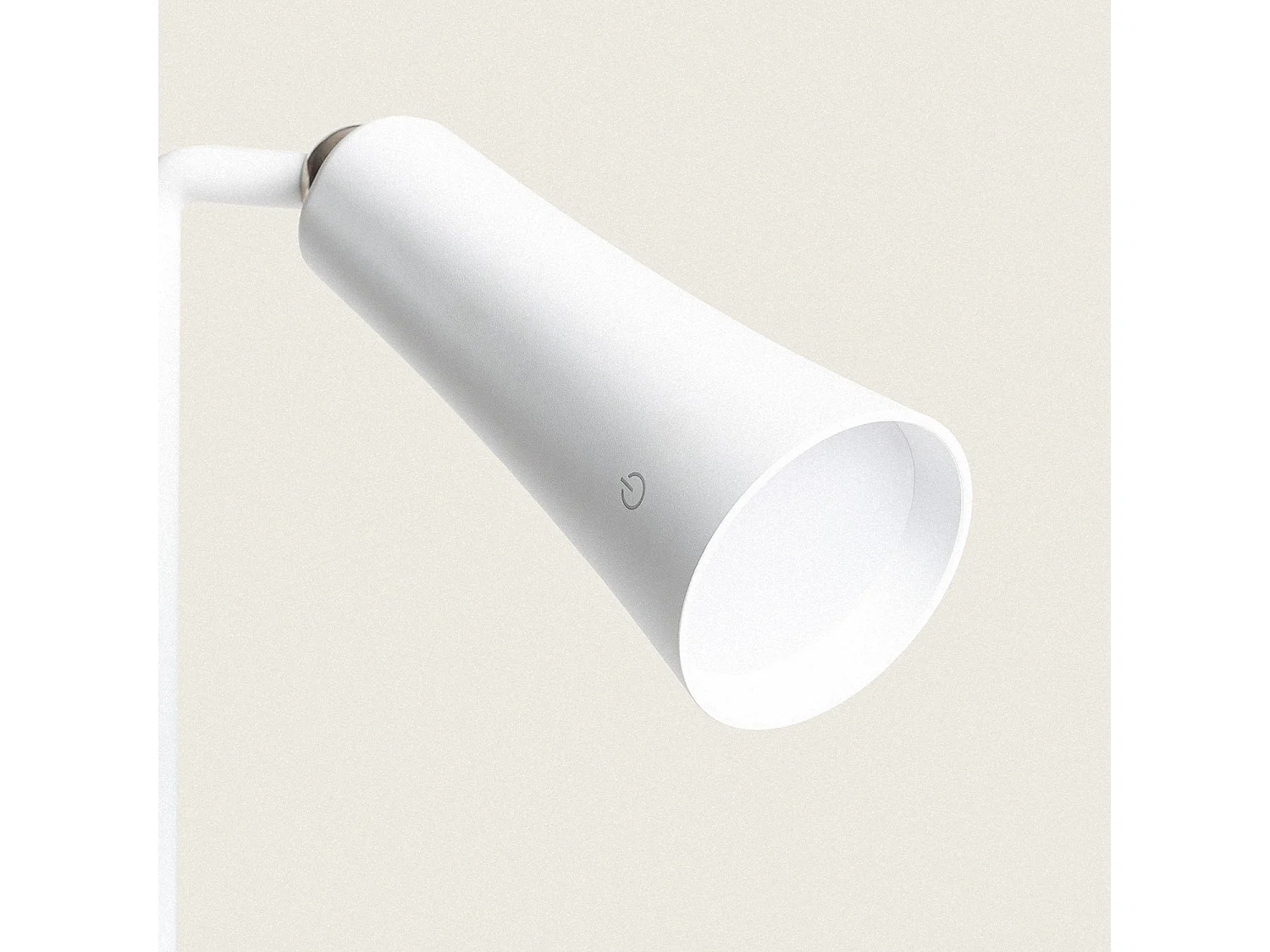 Lámpara de Mesa LED Portátil Metal con Batería USB Recargable Bysta Blanco