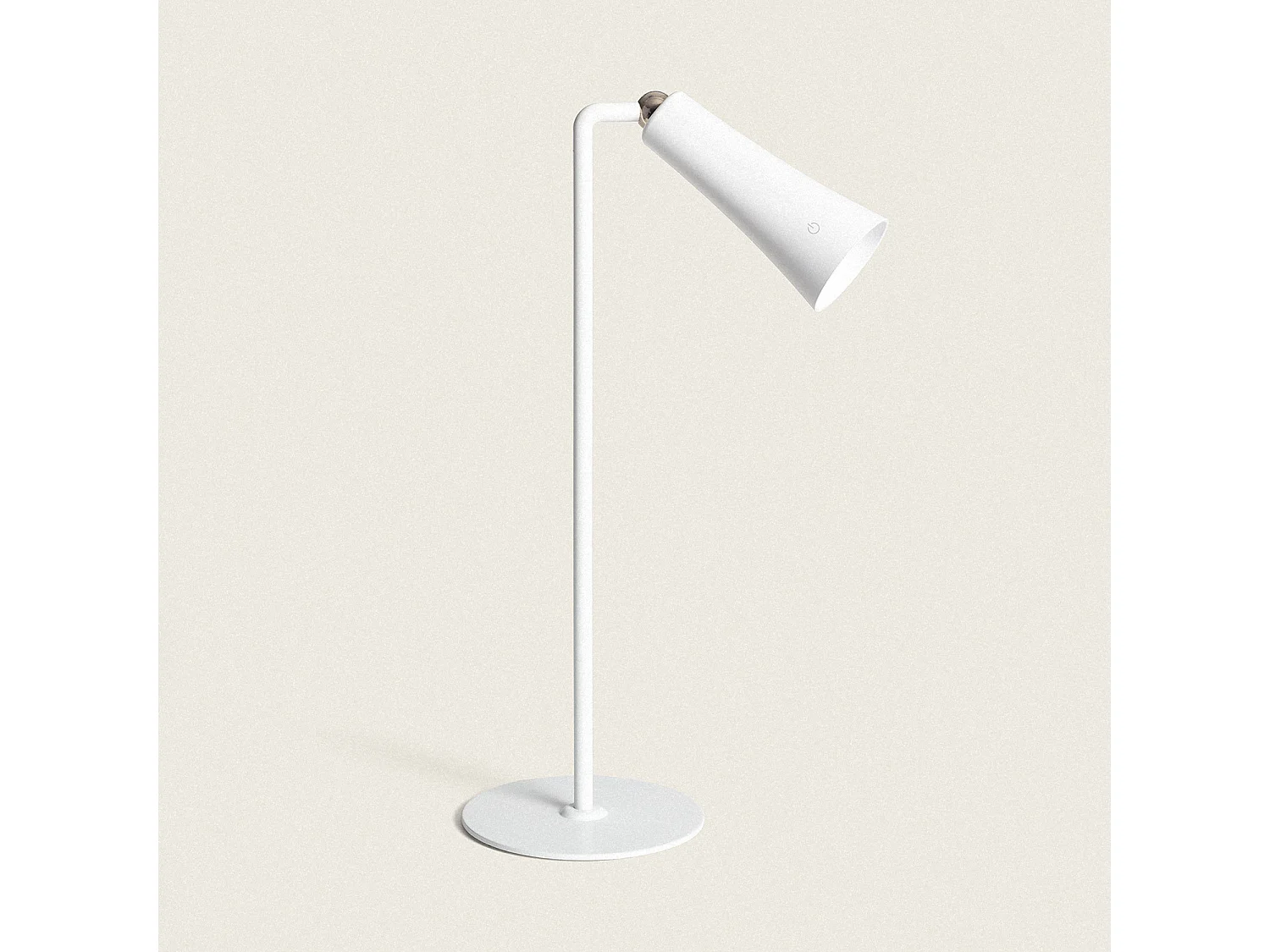 Lámpara de Mesa LED Portátil Metal con Batería USB Recargable Bysta Blanco