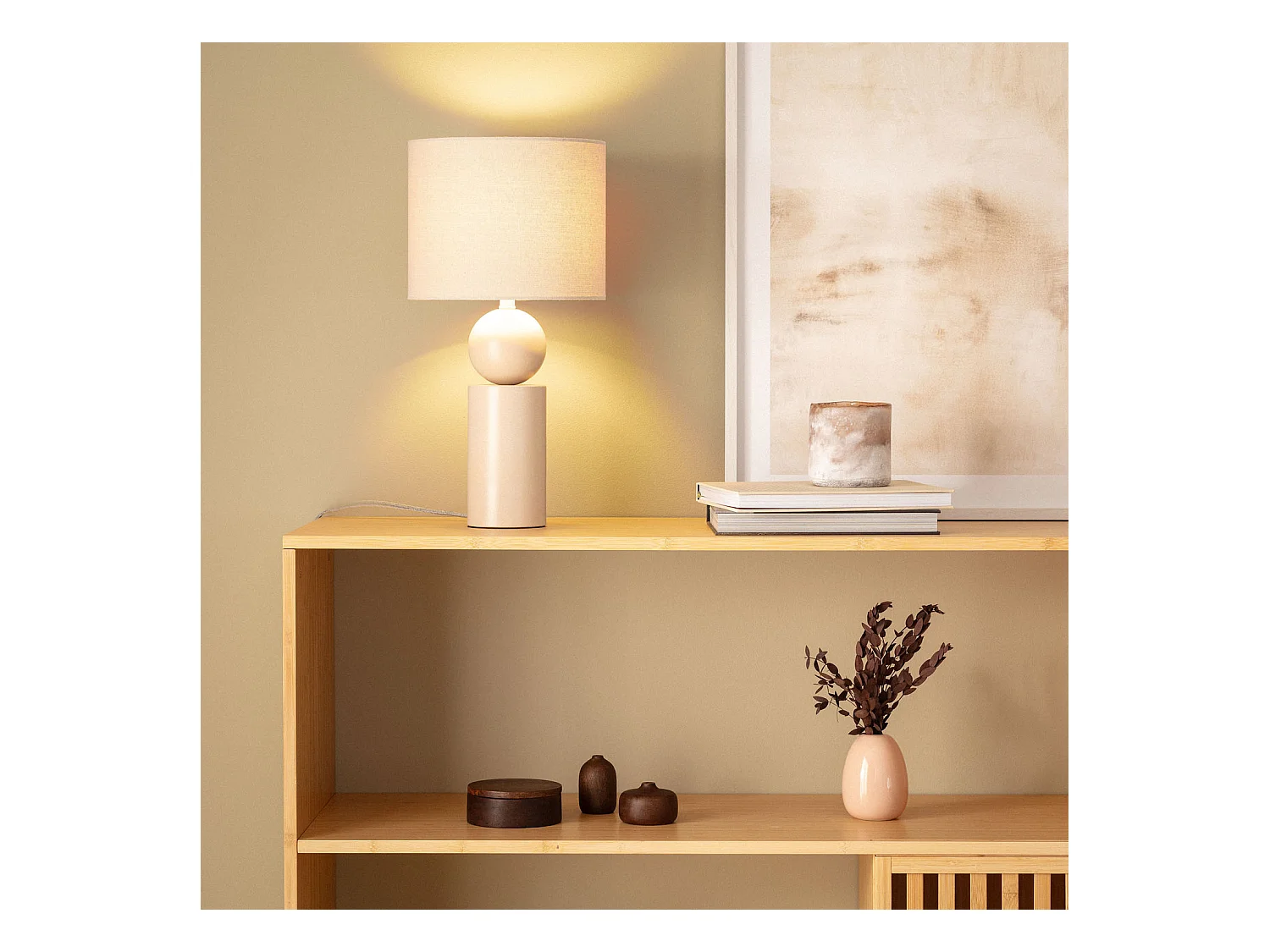 Lampe à Poser Céramique Rahma Beige