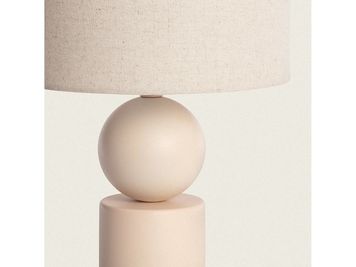 Lampe à Poser Céramique et Tissu Rahma Beige
