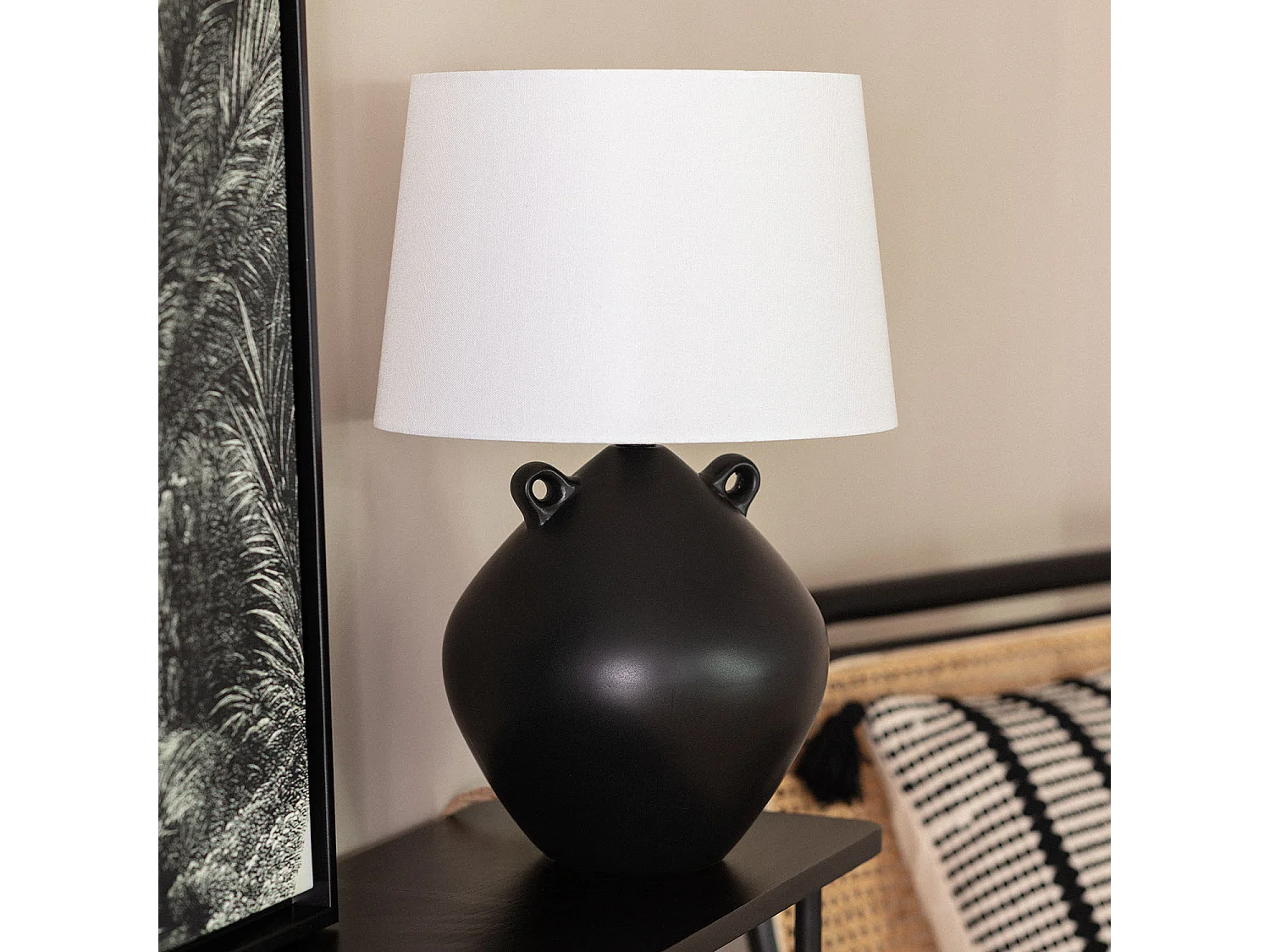 Lampe à Poser Céramique Cafuné Noir