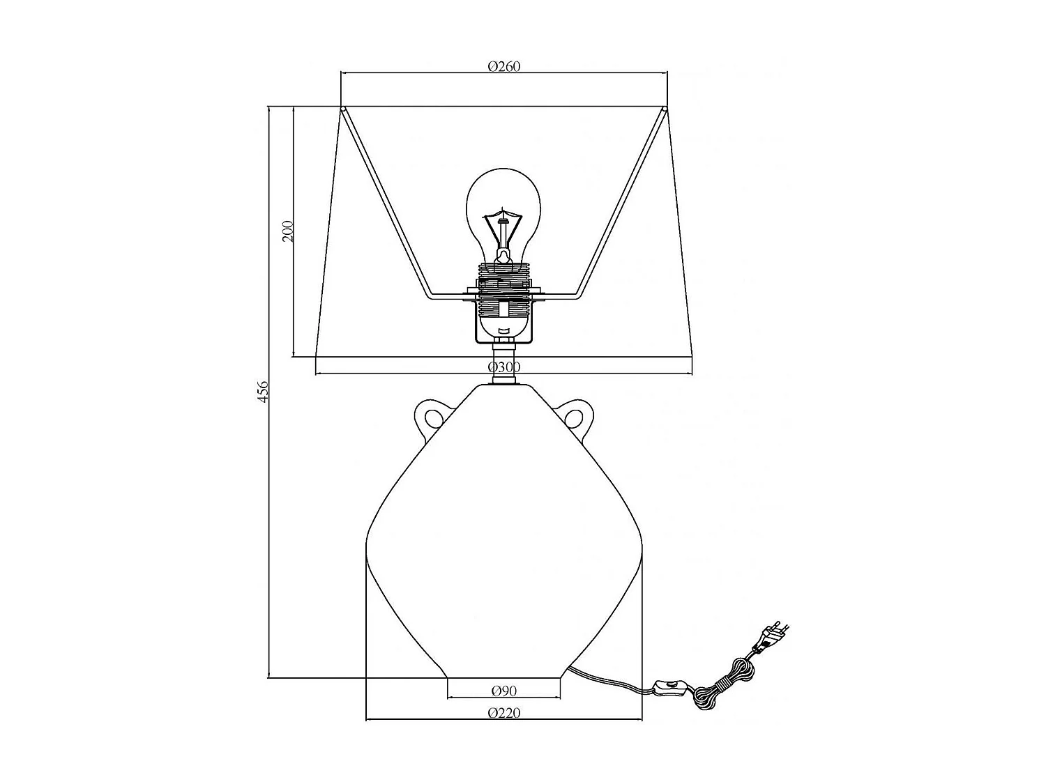 Lampe à Poser Céramique Cafuné Noir