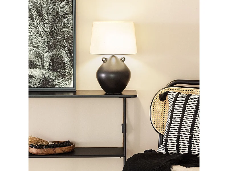 Lampe à Poser Céramique Cafuné Noir