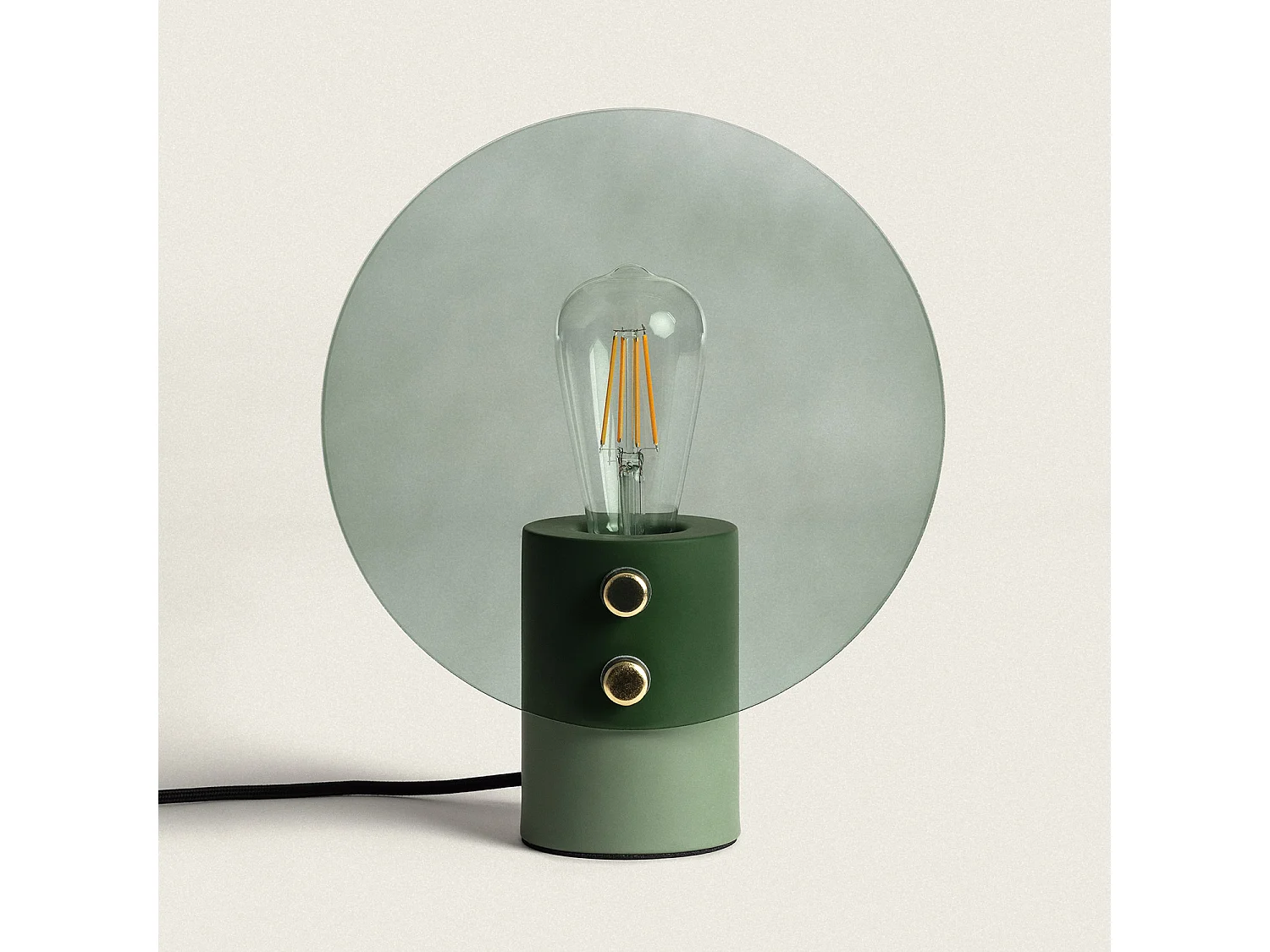 Lampe à Poser Métal et Verre Katia Vert