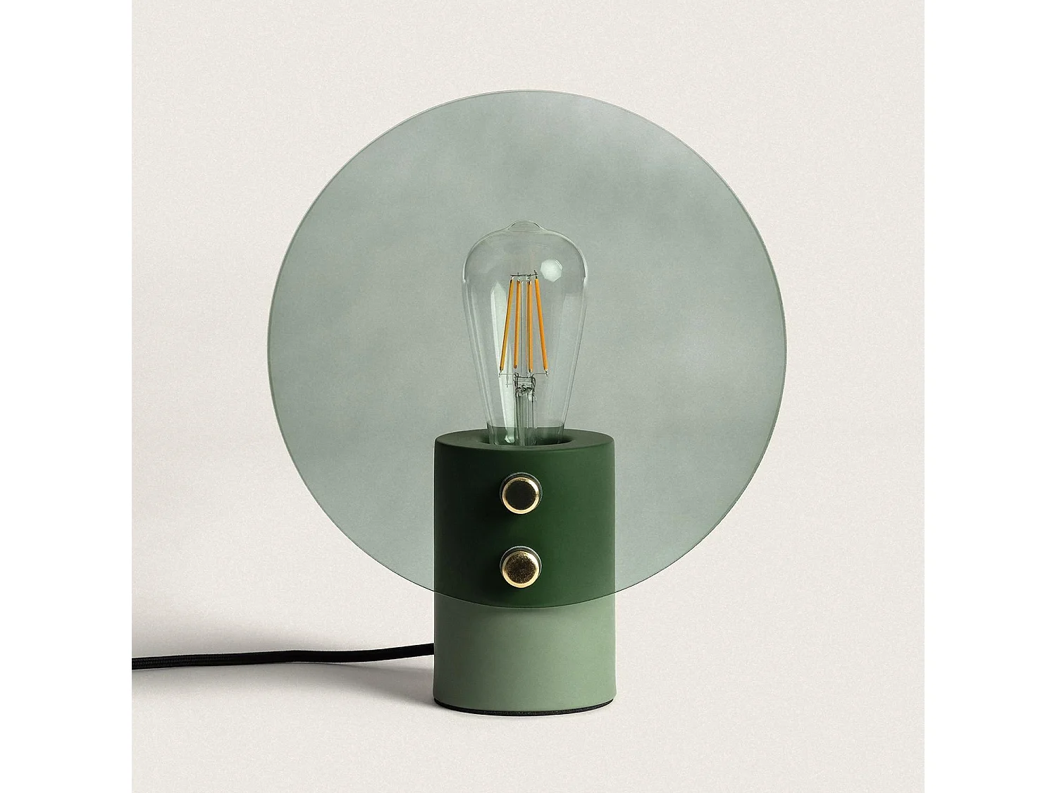 Lampe à Poser Métal et Verre Katia Vert