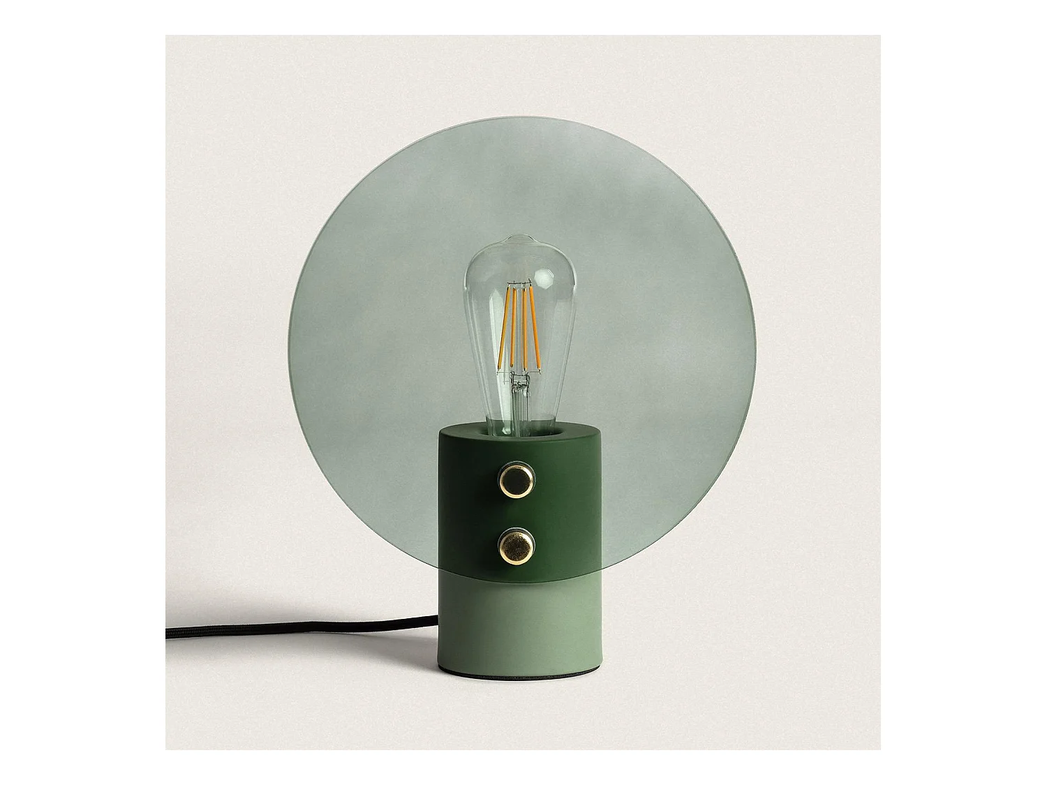 Lampe à Poser Métal et Verre Katia Vert