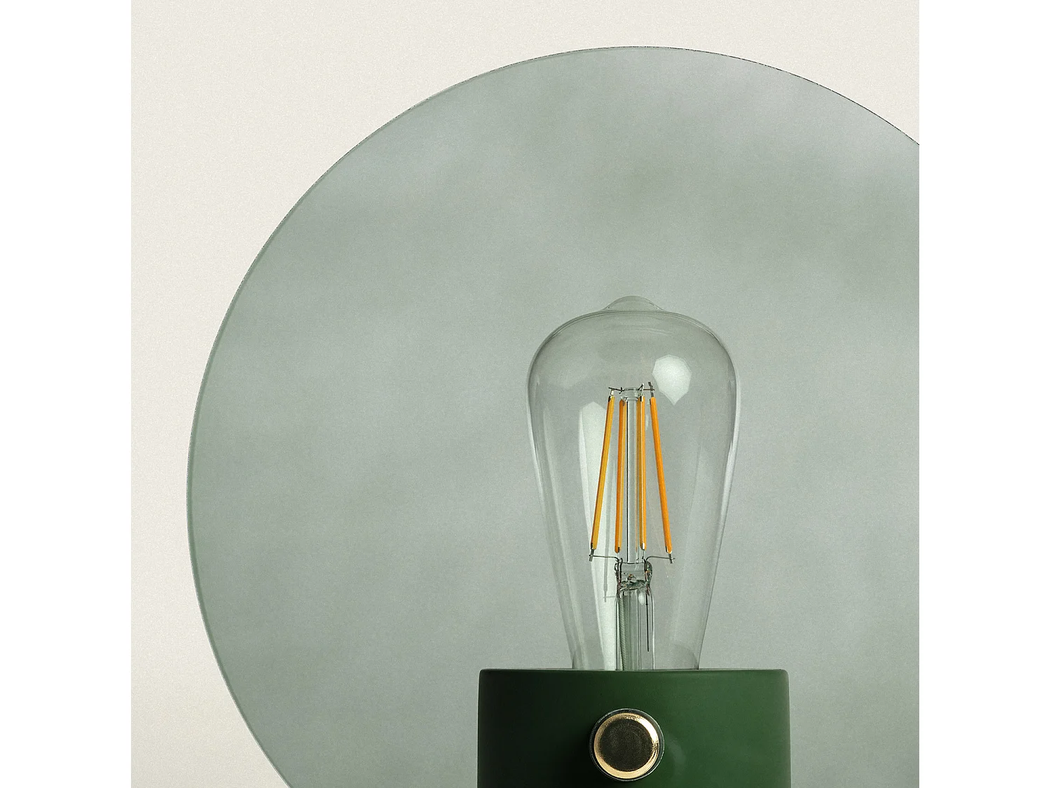 Lampe à Poser Métal et Verre Katia Vert