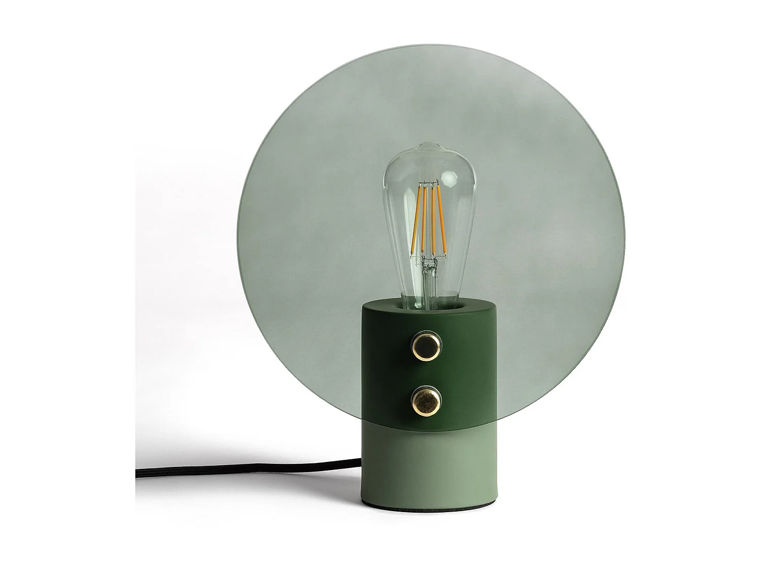 Lampada da Tavolo Metallo e Vetro Katia Verde