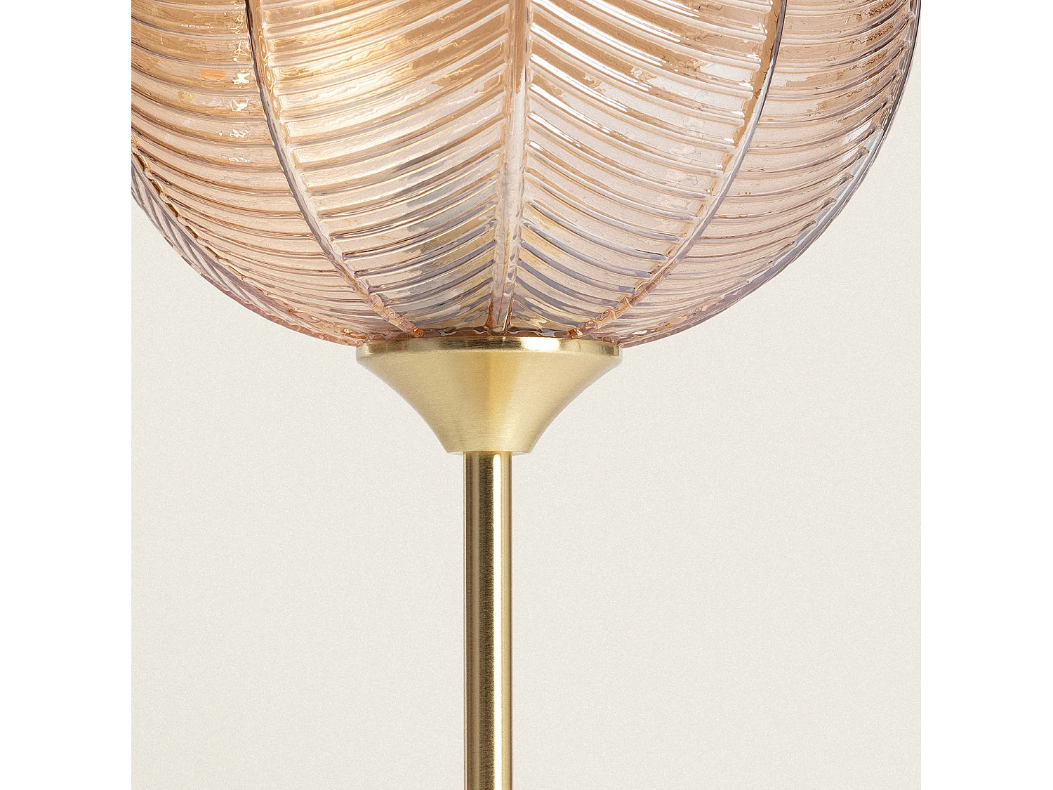 Lampe à Poser Métal et Verre Klimt Ambre