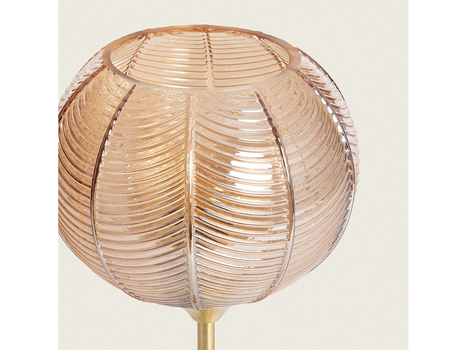 Lampe à Poser Métal et Verre Klimt Ambre