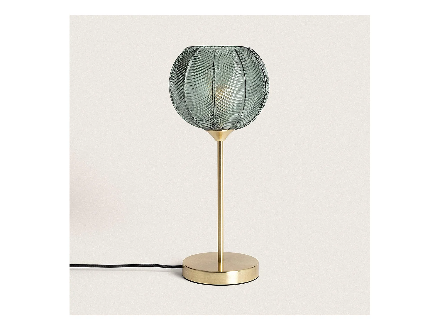 Lámpara de Mesa Metal y Cristal Klimt Ámbar