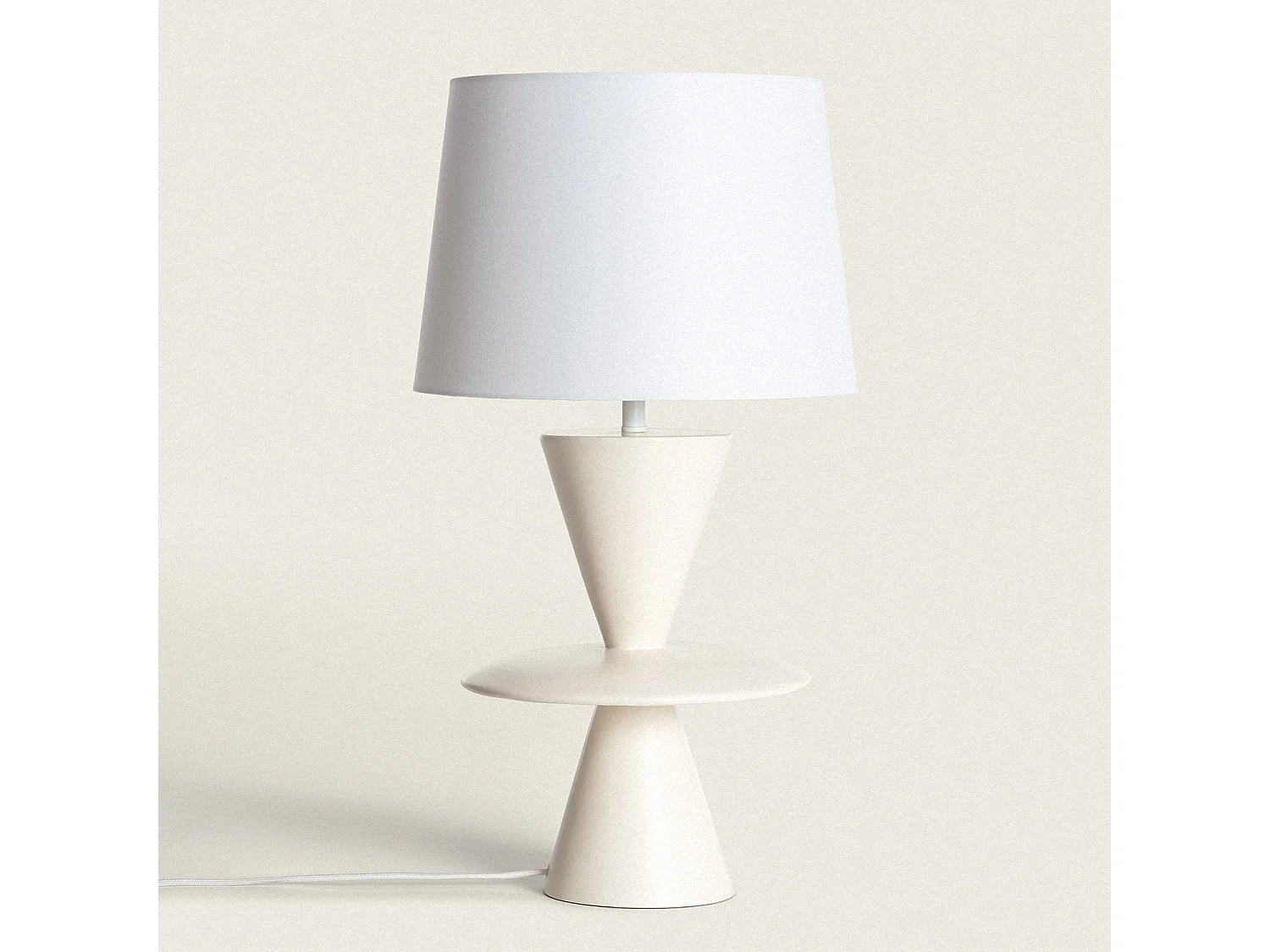 Lampe à Poser Résine Wismar Blanc cassé