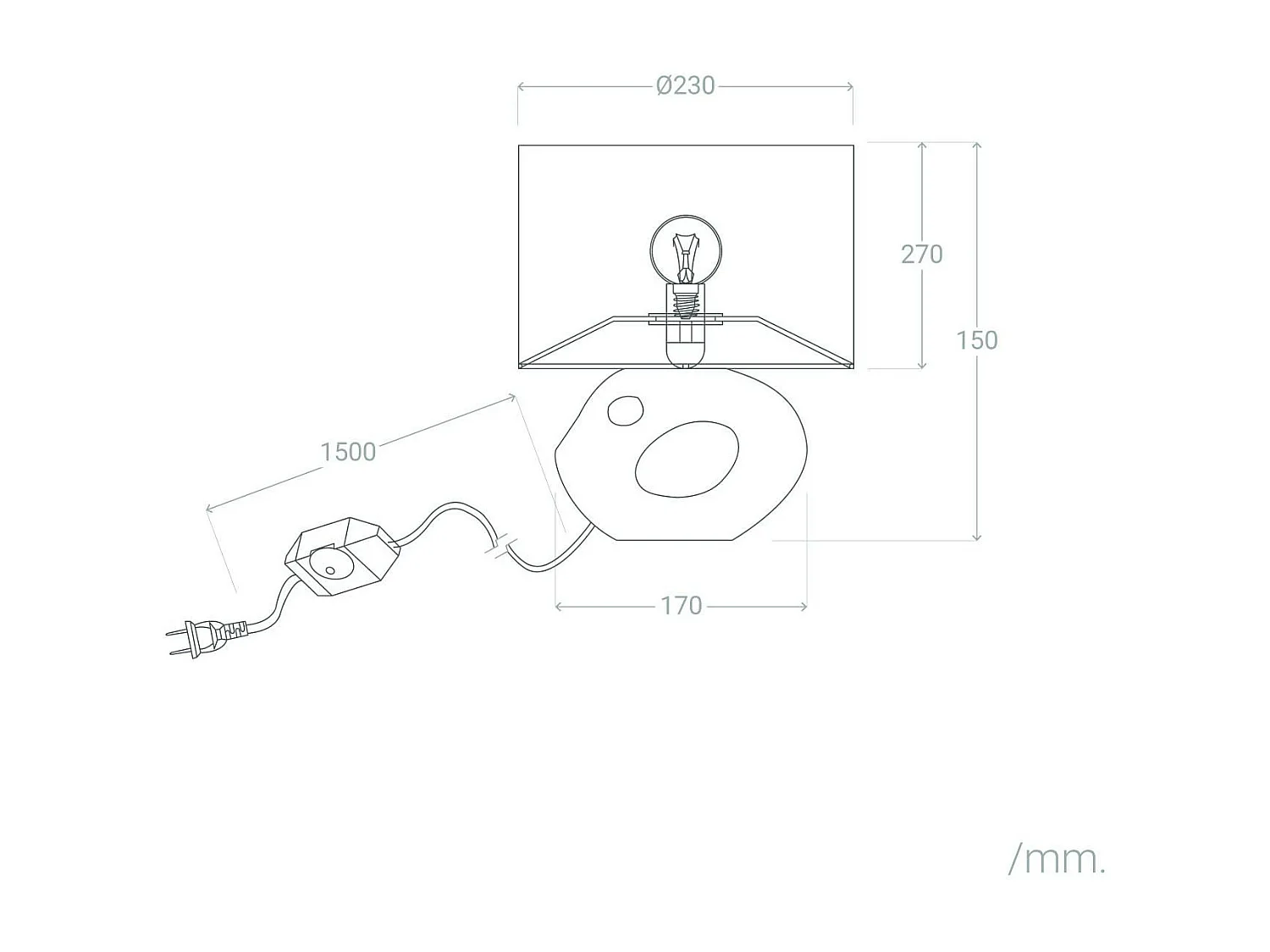 Lampada da Tavolo Resina Alessia Bianco