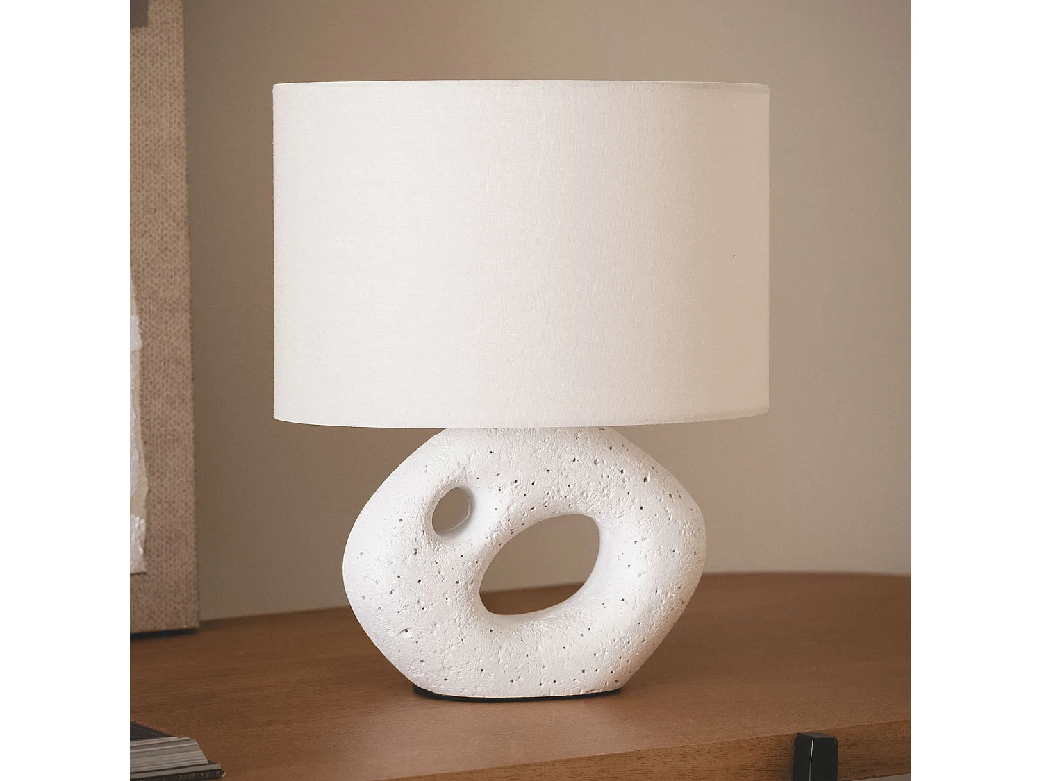 Lámpara de Mesa Resina Alessia Blanco