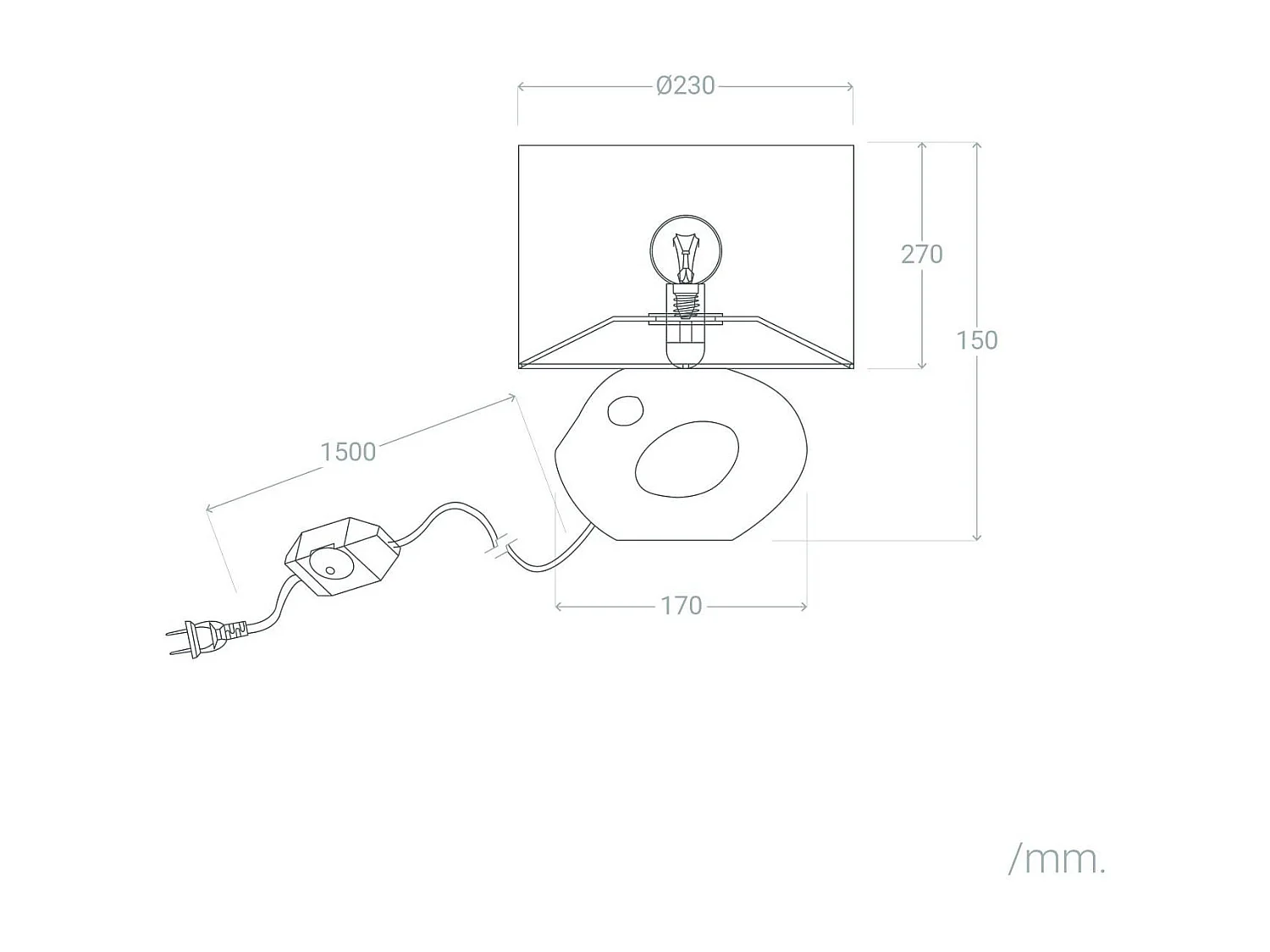 Lámpara de Mesa Resina Alessia Blanco