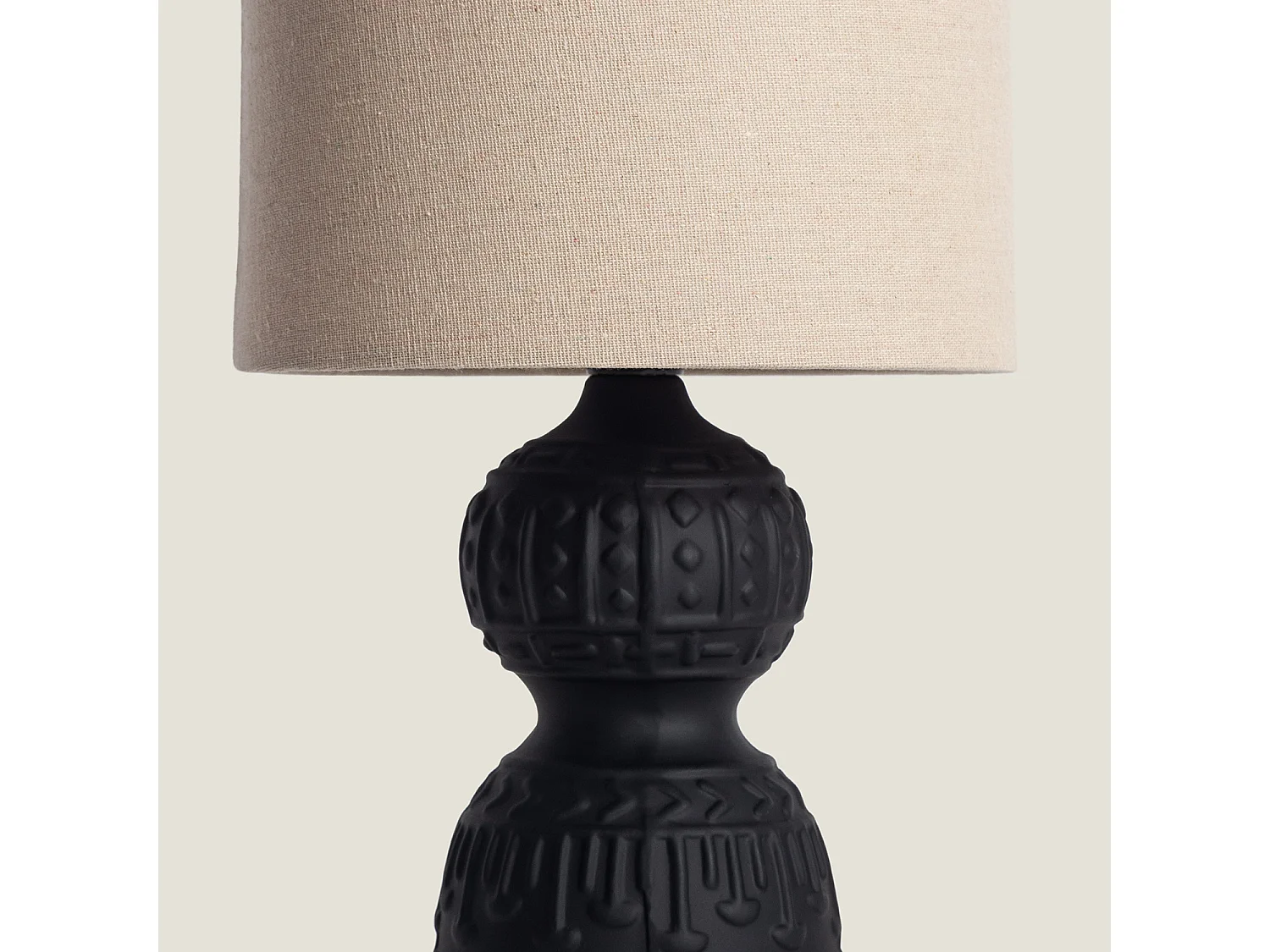 Lámpara de Mesa Cerámica Hulun Negro