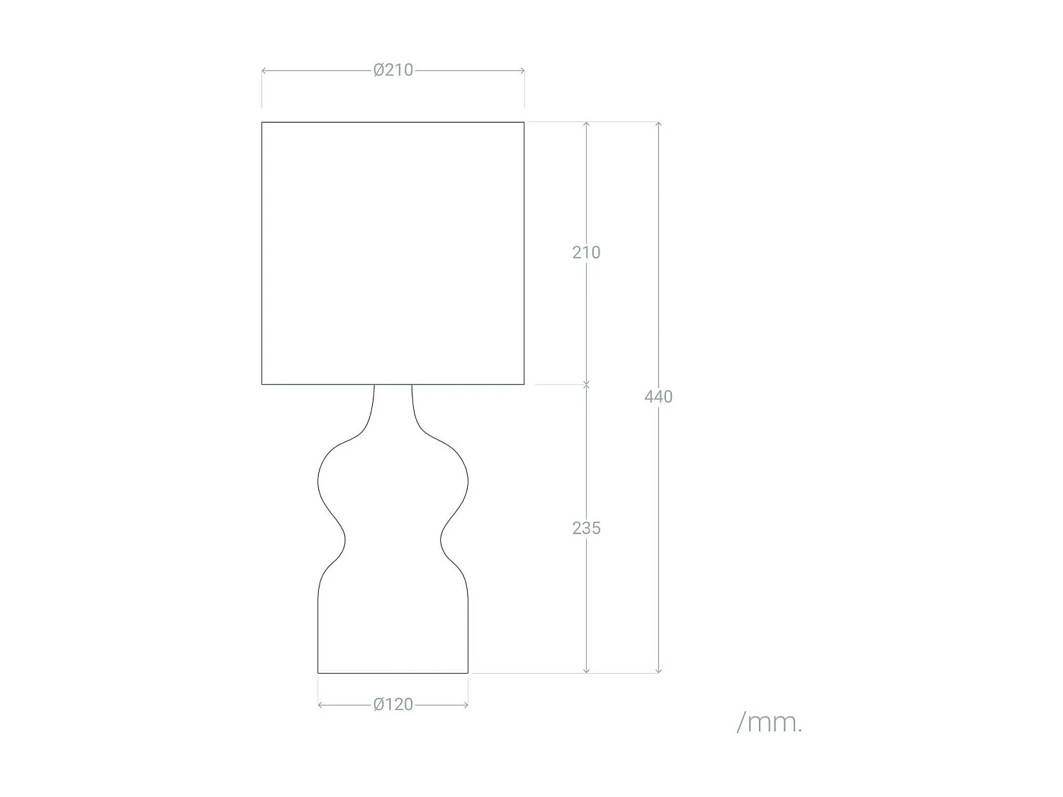 Lámpara de Mesa Cerámica Hulun Negro
