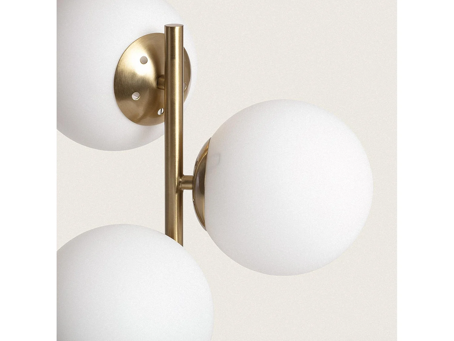 Lámpara de Mesa Metal y Cristal Moonlight Brass 3 Focos Dorado