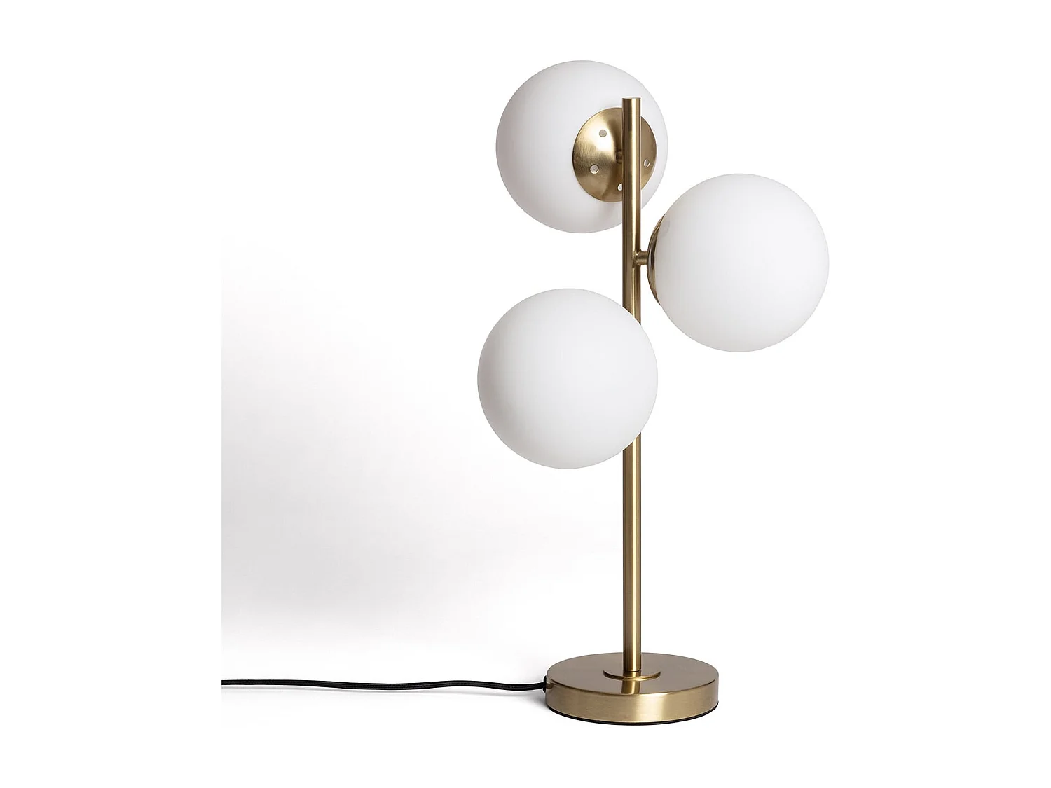Lampada da Tavolo Metallo e Vetro Moonlight Brass 3 Lampade Oro