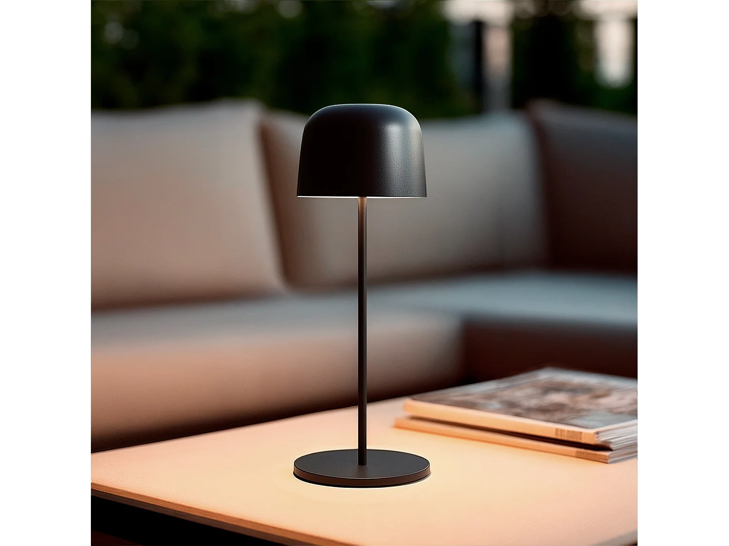 Lampe à Poser LED 1,2 W Extérieure Portative Aluminium avec Batterie Rechargeable Wink  Noir