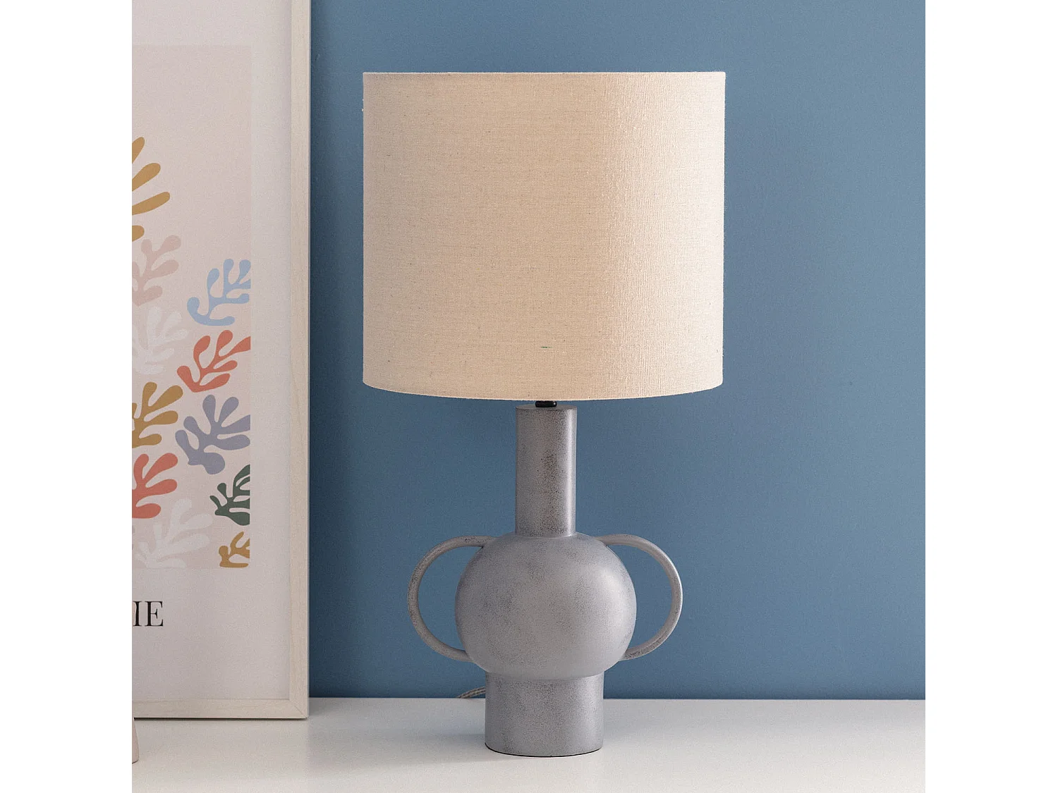 Lampe à Poser Résine Goslar Gris