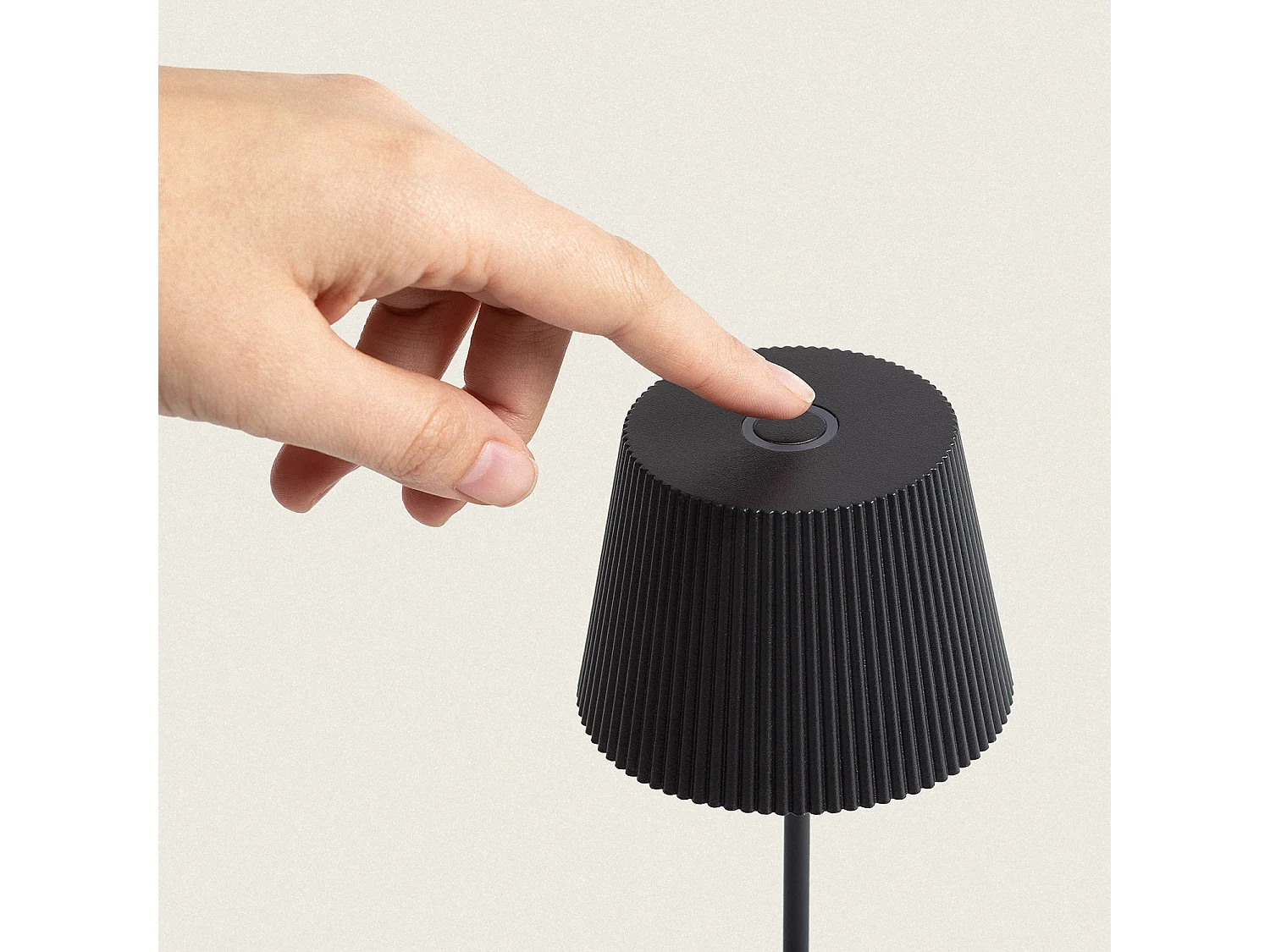 Lampe à Poser LED Extérieure Portative Aluminium 1,2 W avec Batterie Rechargeable Willox Noir