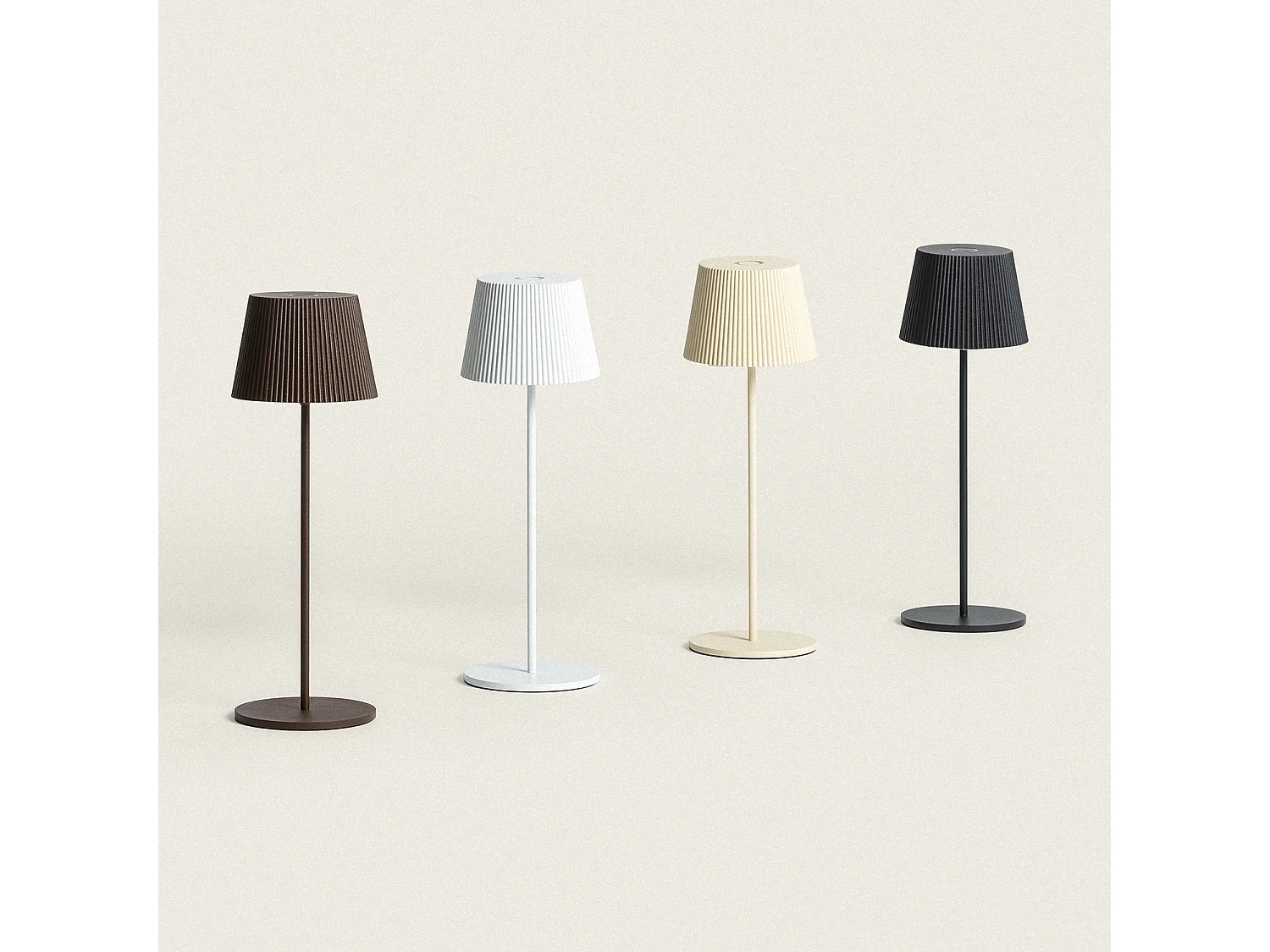 Lampada da Tavolo LED 1.2 W Portatile per Esterno Alluminio con Batteria Ricaricabile Willox Nero