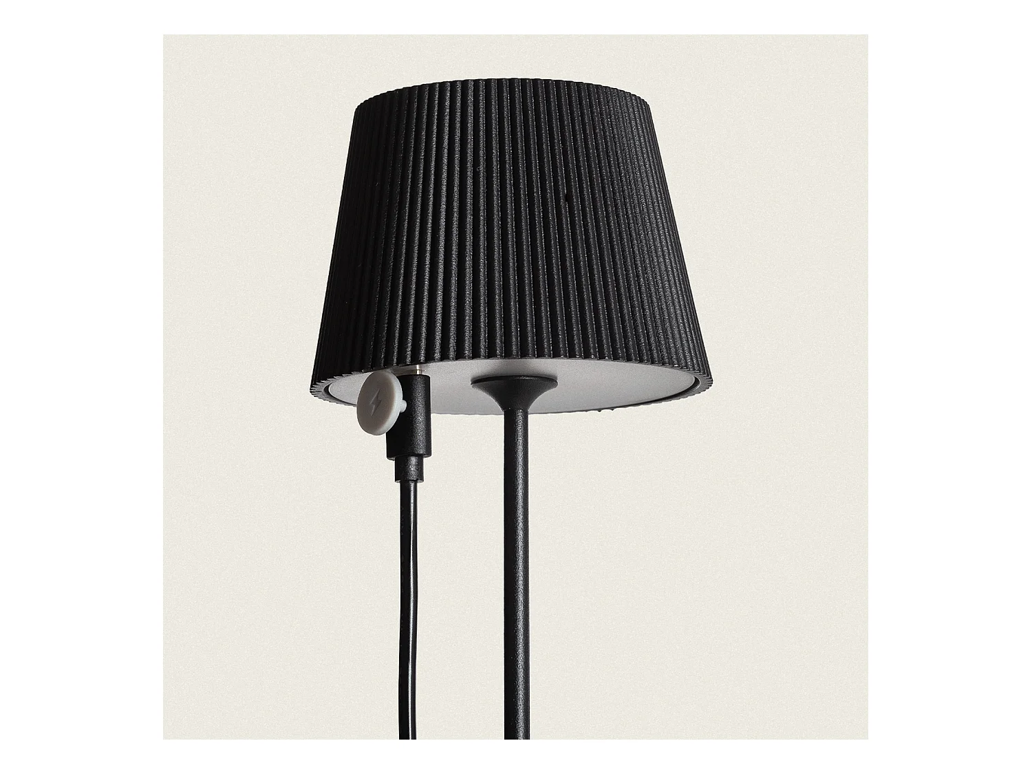 Lampada da Tavolo LED 1.2 W Portatile per Esterno Alluminio con Batteria Ricaricabile Willox Nero