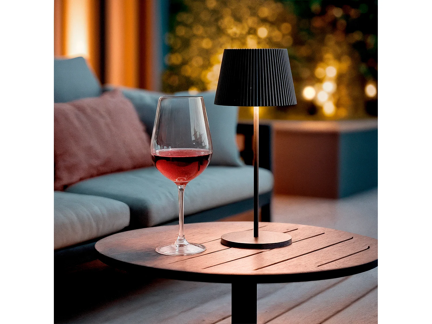 Lampada da Tavolo LED 1.2 W Portatile per Esterno Alluminio con Batteria Ricaricabile Willox Nero