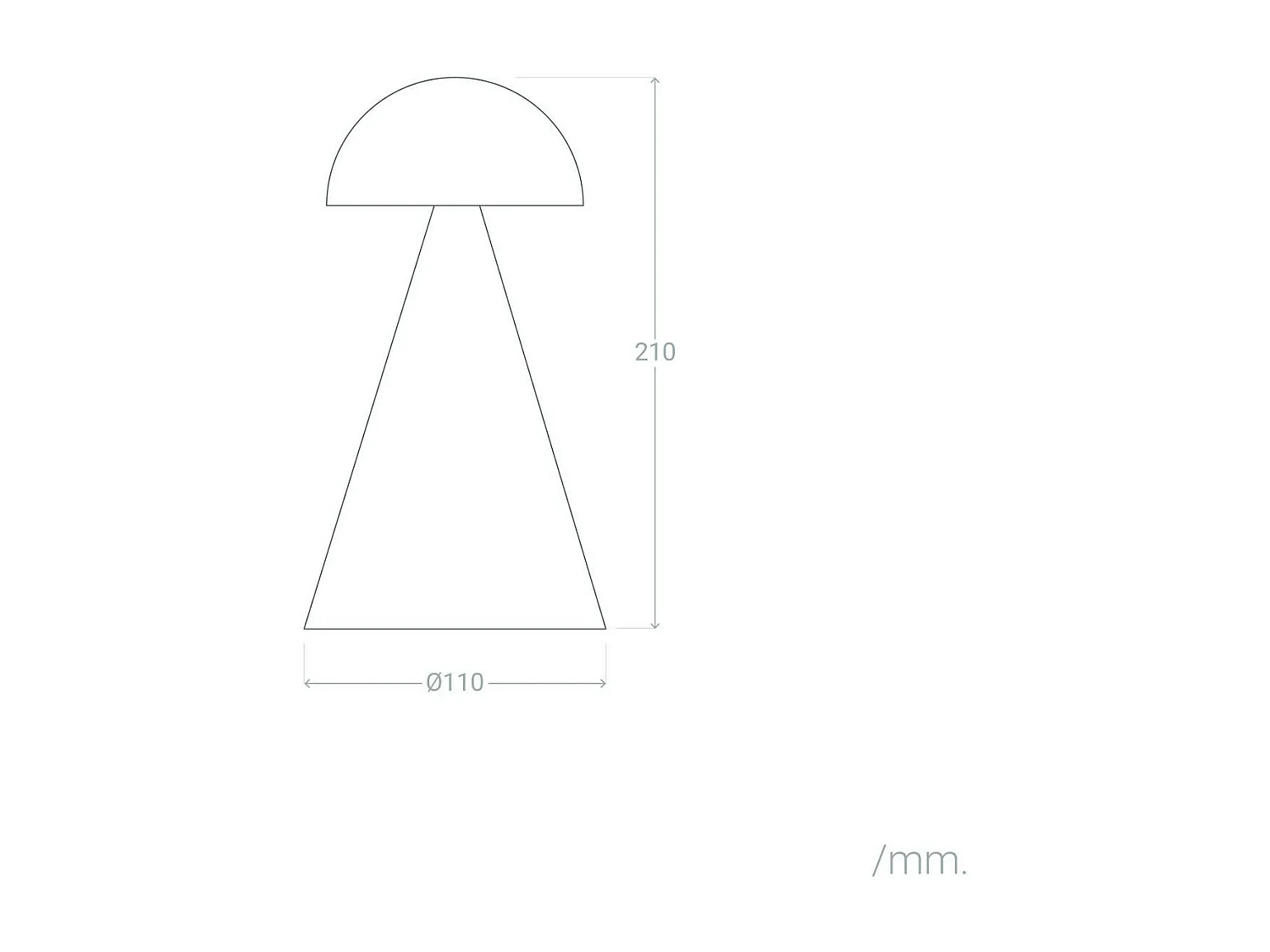 Lampada da Tavolo LED 2W Portatile con Batteria USB Ricaricabile Azana Cammello