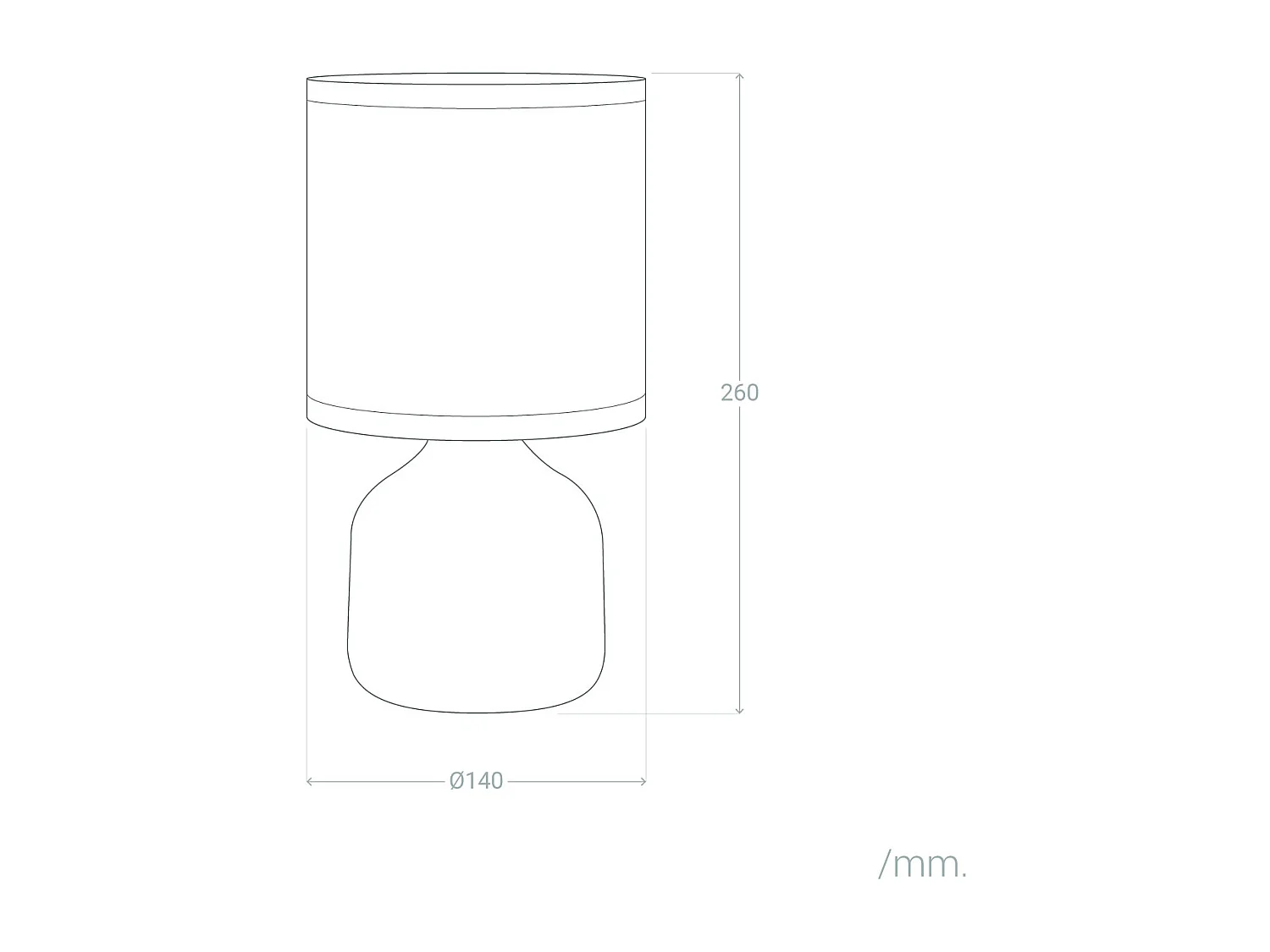 Lámpara de Mesa Cerámica Maya Camel
