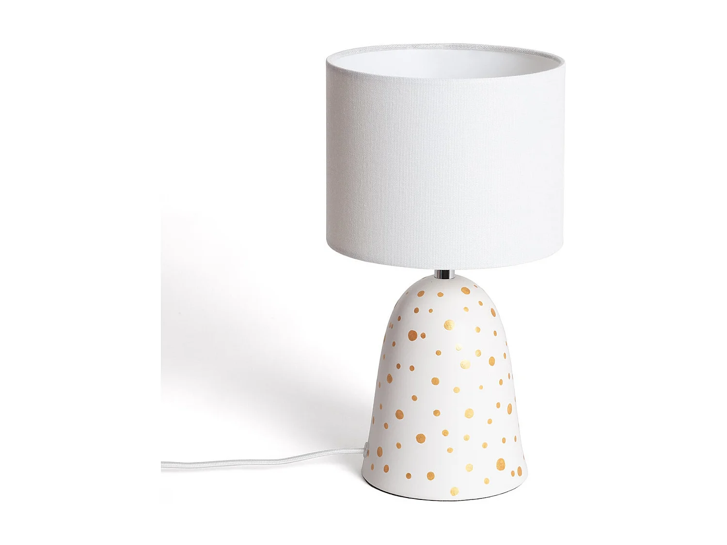Lampe à Poser Céramique et Tissu Argua Blanc