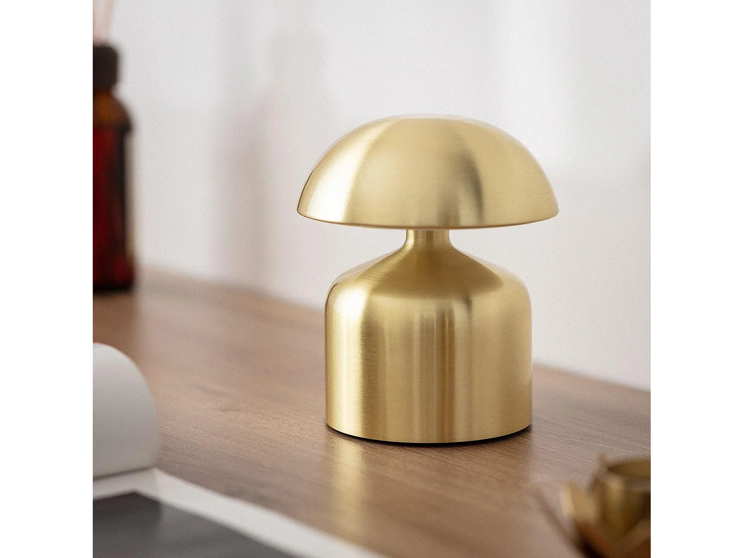 Lampe à Poser LED Portable avec Batterie USB Rechargeable Métal Ibbie Doré