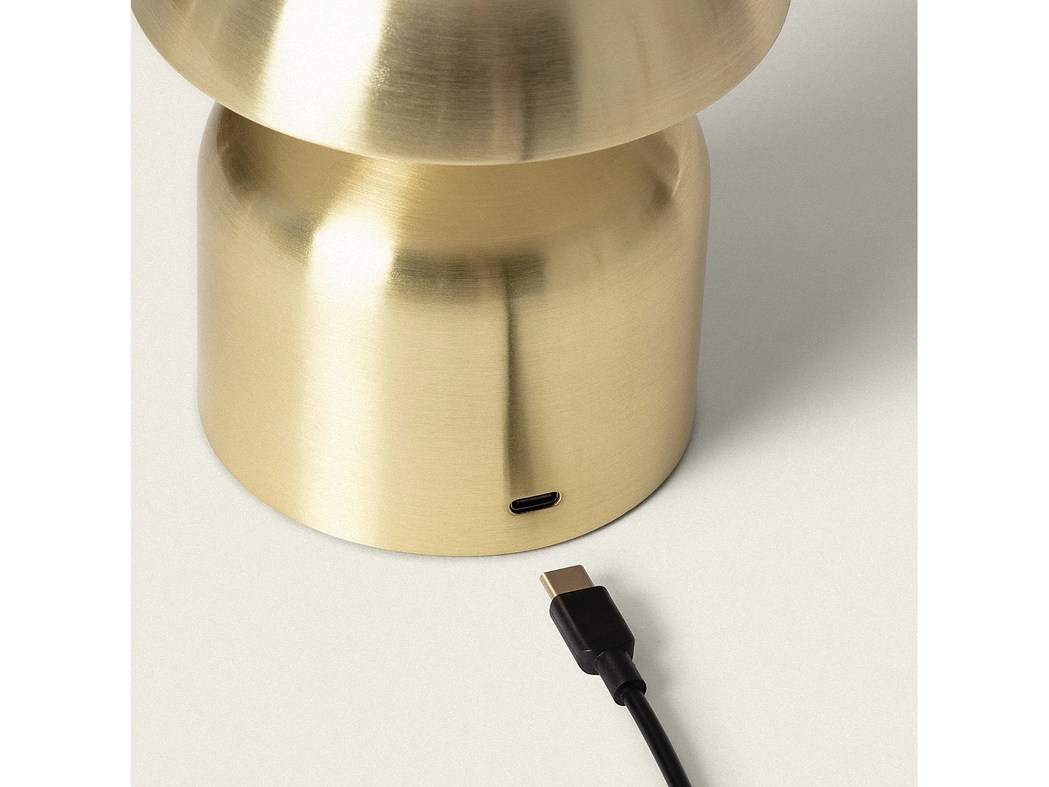 Lampe à Poser LED Portable avec Batterie USB Rechargeable Métal Ibbie Doré