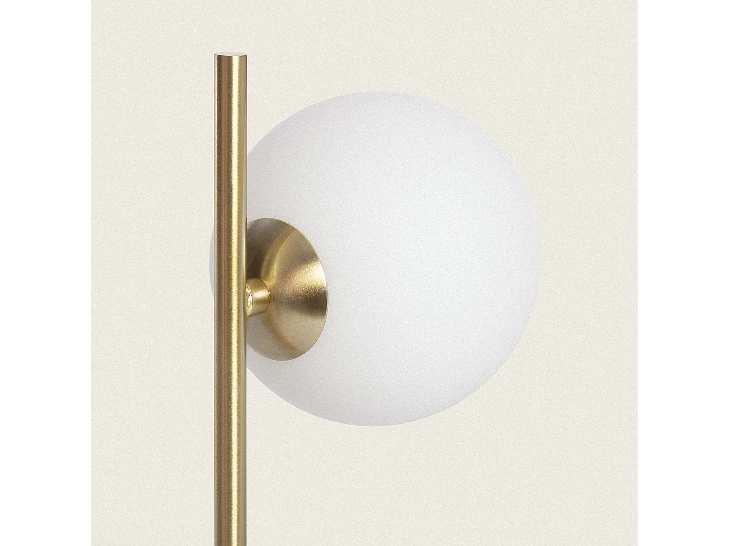 Lampada da Tavolo Metallo e Vetro Lune Bianco