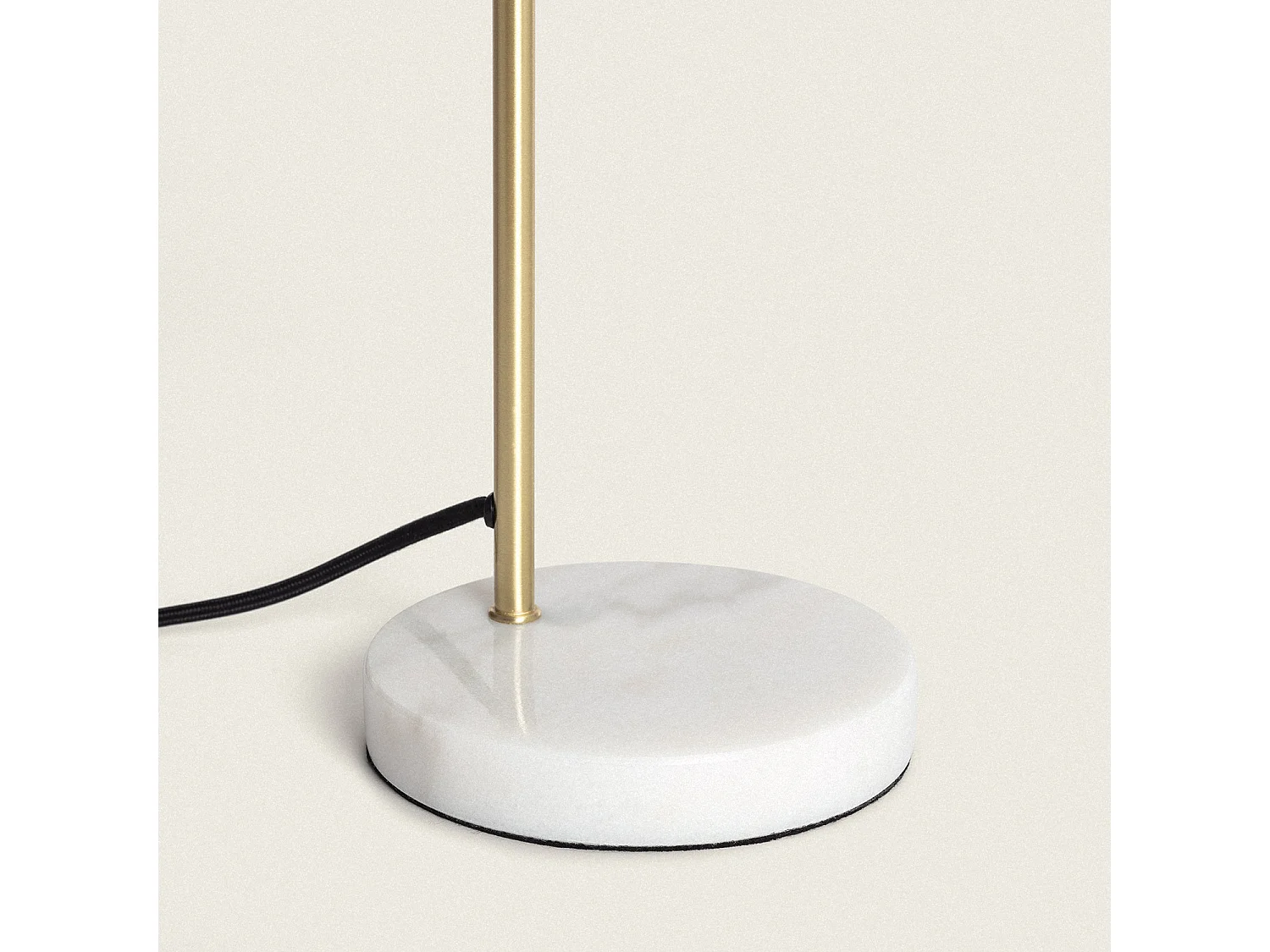 Lampada da Tavolo Metallo e Vetro Lune Bianco