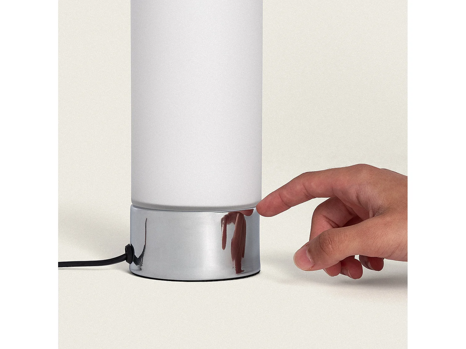 Lámpara de Mesa Cristal Ditty Transparente / Plateado